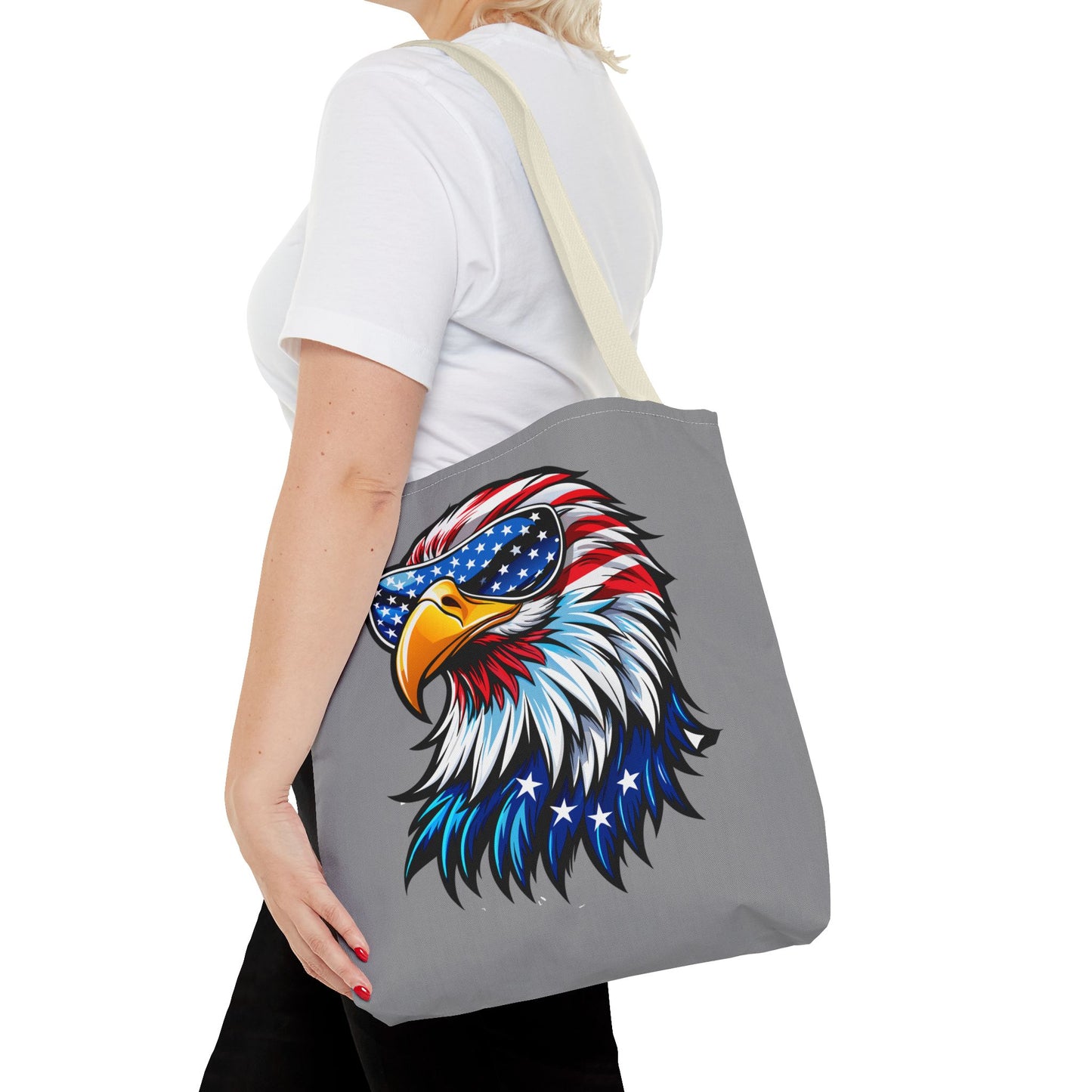 Princess Grace Patriotic Eagle Tote Bag Stylish American Flag Design for Celebrations