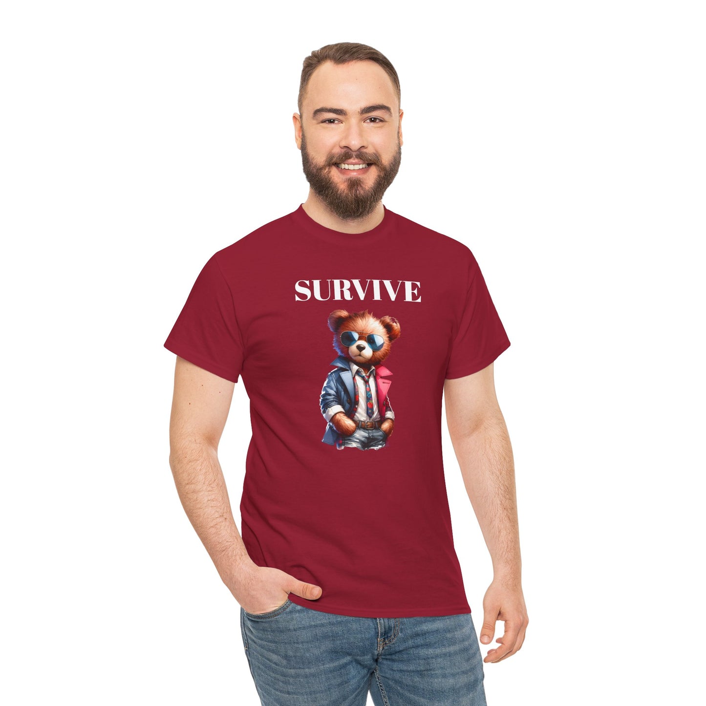 Princess Grace Survive Graphic Unisex Heavy Cotton Tee Cool Casual Wear for Animal Lovers
