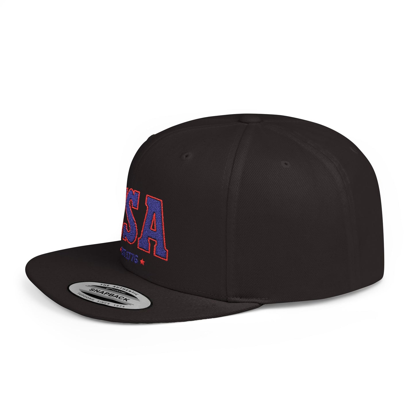 Princess Grace USA Flat Bill Snapback Hat Patriotic Style, Perfect for Holidays & Outdoor Events