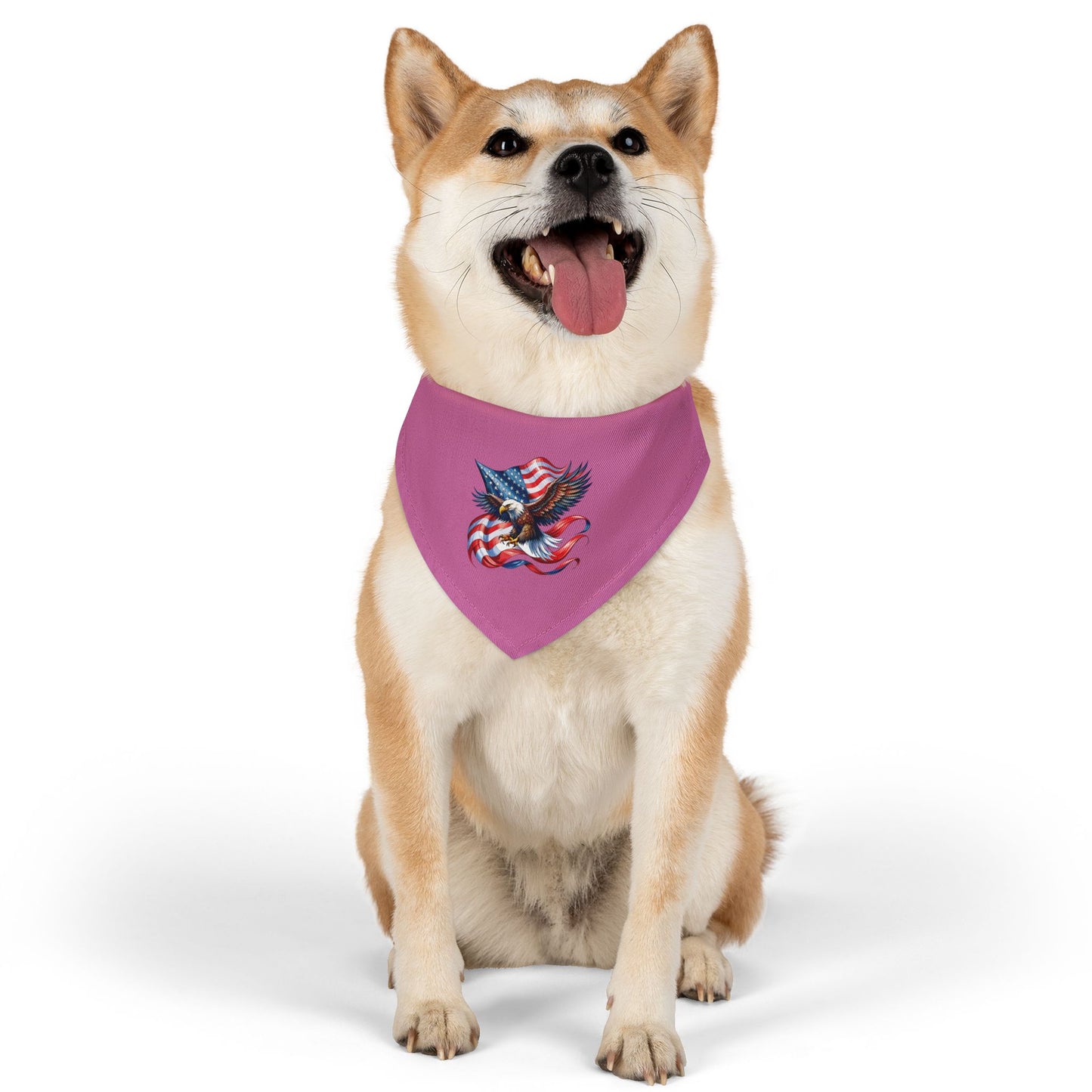 Princess Grace Patriotic Eagle Pet Bandana Collar Perfect for Independence Day & Summer Celebrations