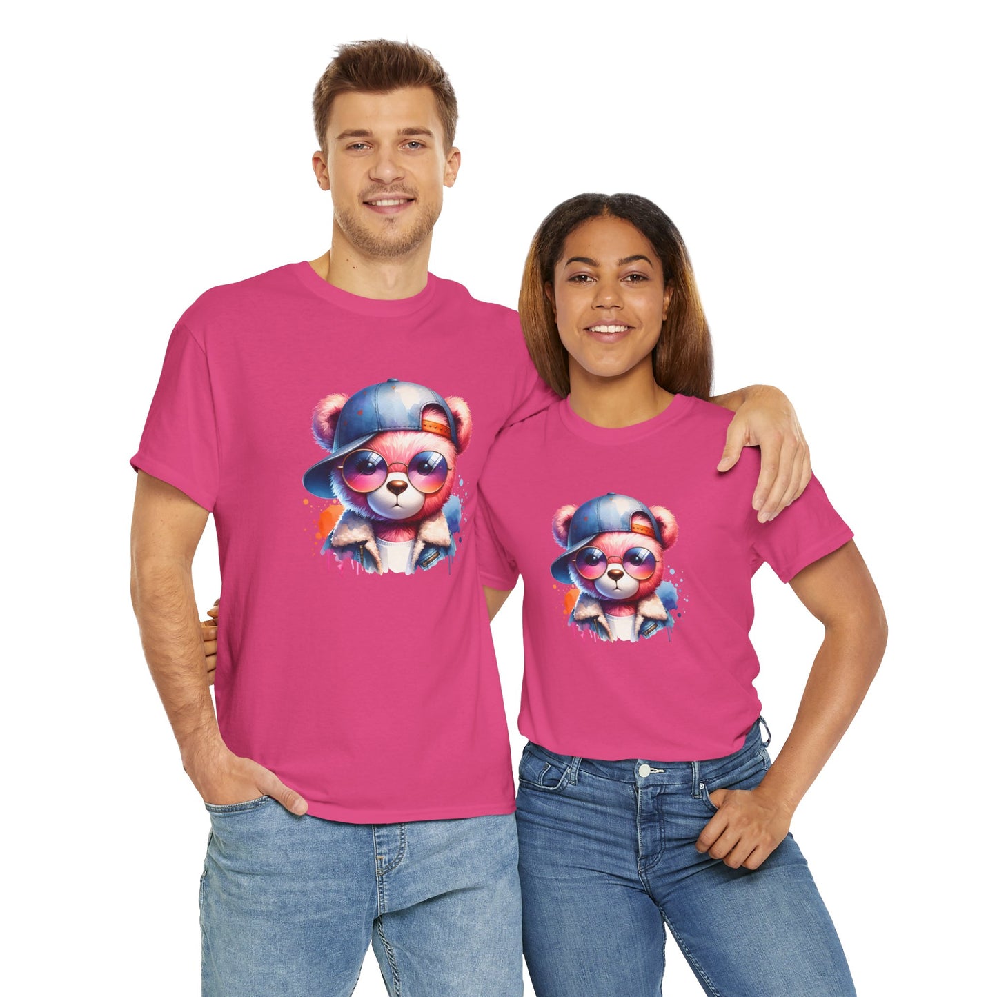 Princess Grace Cool Bear Graphic Unisex Heavy Cotton Tee Trendy Streetwear T-Shirt