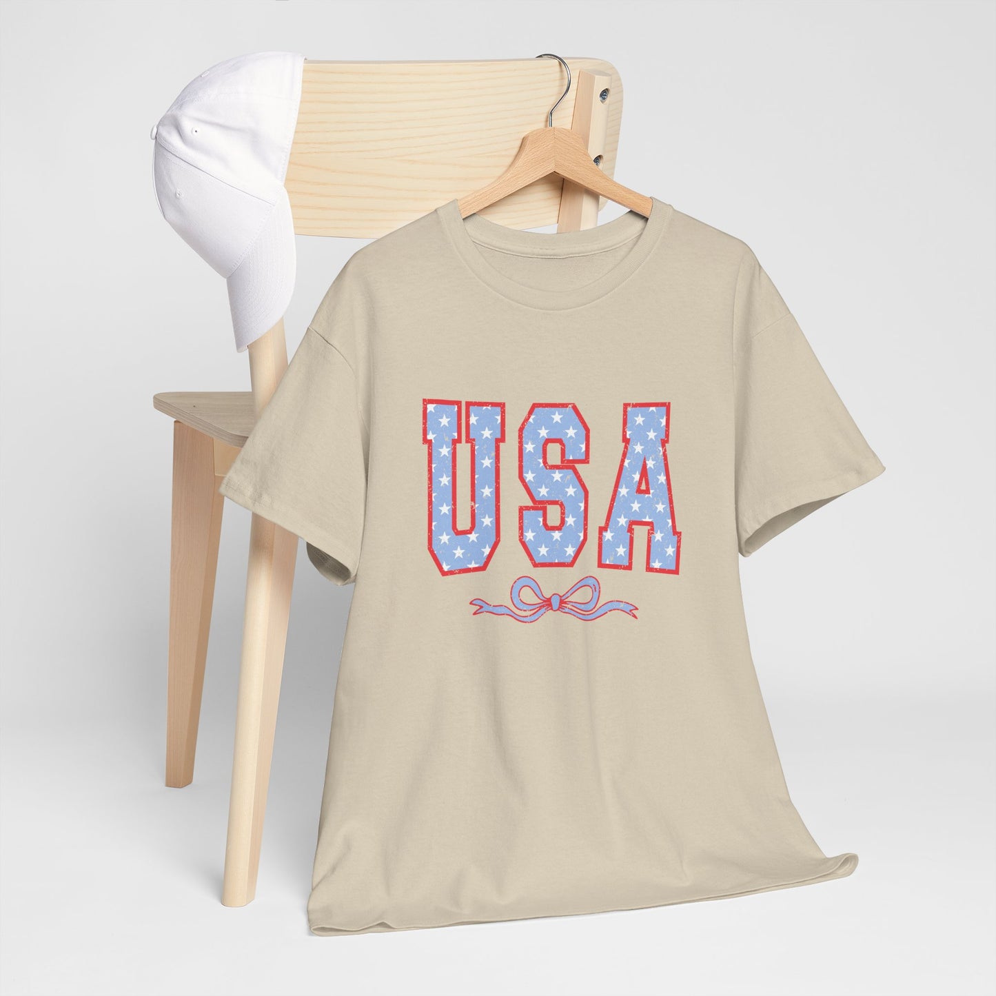 Princess Grace USA Patriotic Unisex Heavy Cotton Tee Perfect for Independence Day Celebrations