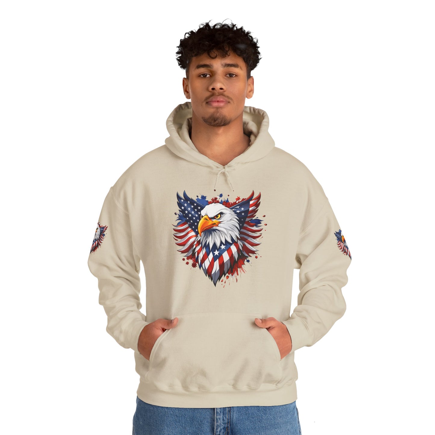 Princess Grace Patriotic Eagle Hoodie Unisex Heavy Blend Hooded Sweatshirt