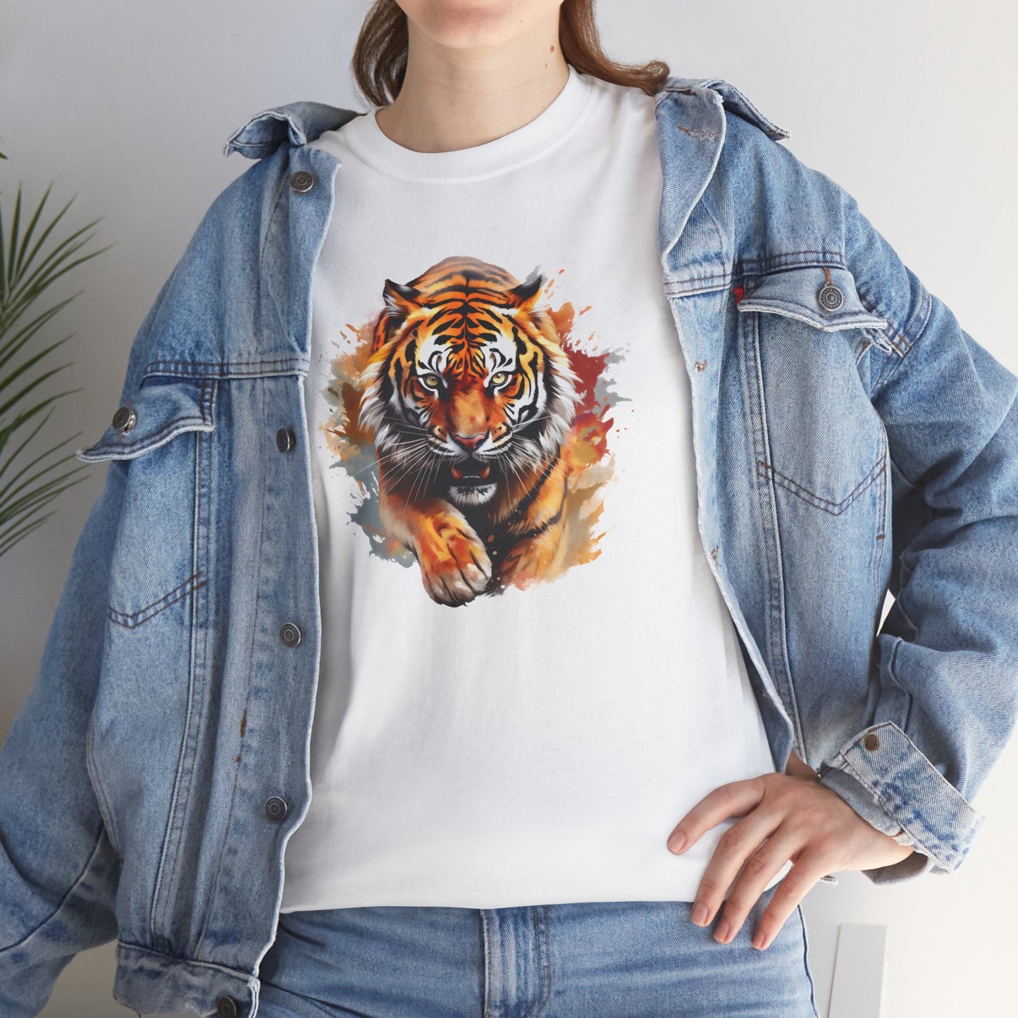 Princess Grace Fierce Tiger Unisex Heavy Cotton Tee Wild Animal Graphic Shirt