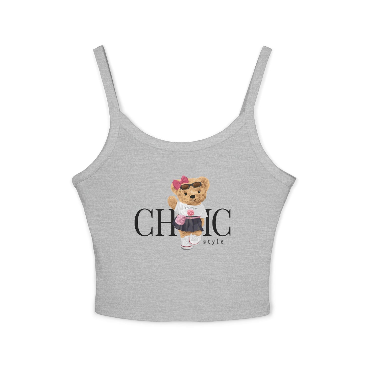 Princess Grace Chic and Cute Women's Spaghetti Strap Tank Top Perfect for Summer Vibes