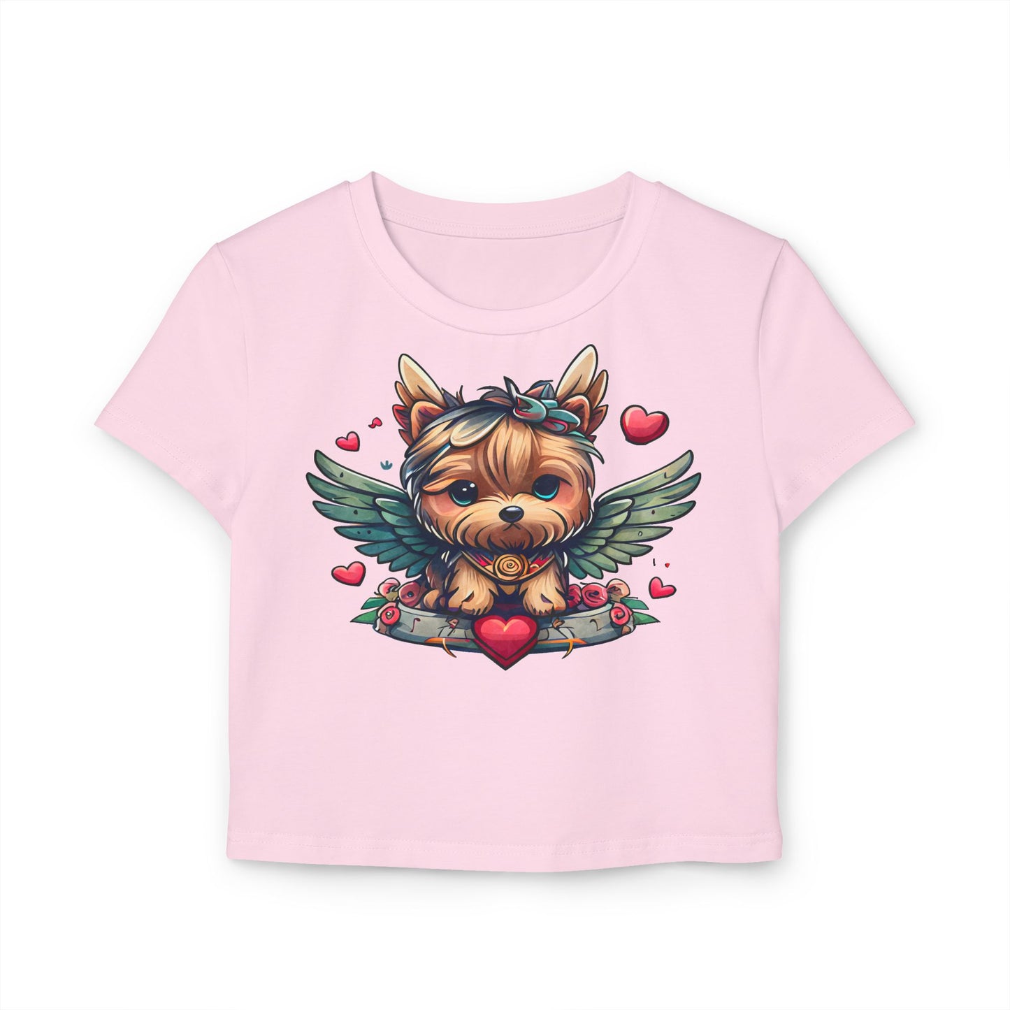 Princess Grace Cute Yorkie Graphic Baby Tee for Dog Lovers