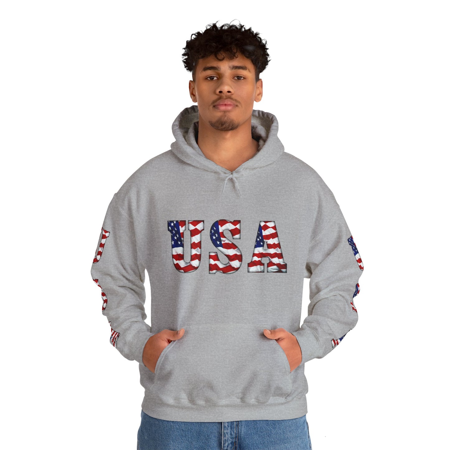 Princess Grace Patriotic USA Unisex Hooded Sweatshirt Heavy Blend for Comfort