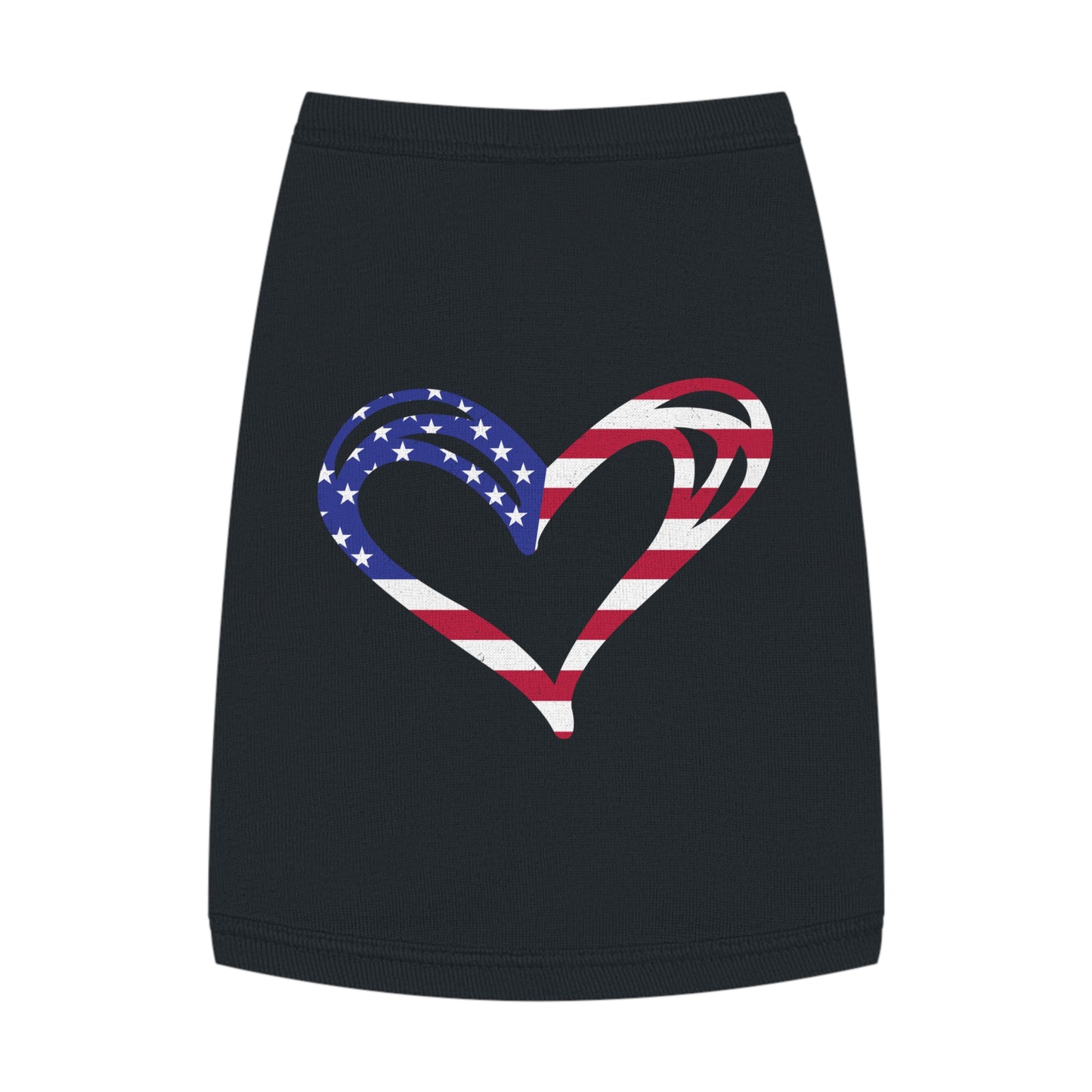 Princess Grace Patriotic Heart Pet Tank Top American Flag Design for Dogs & Cats