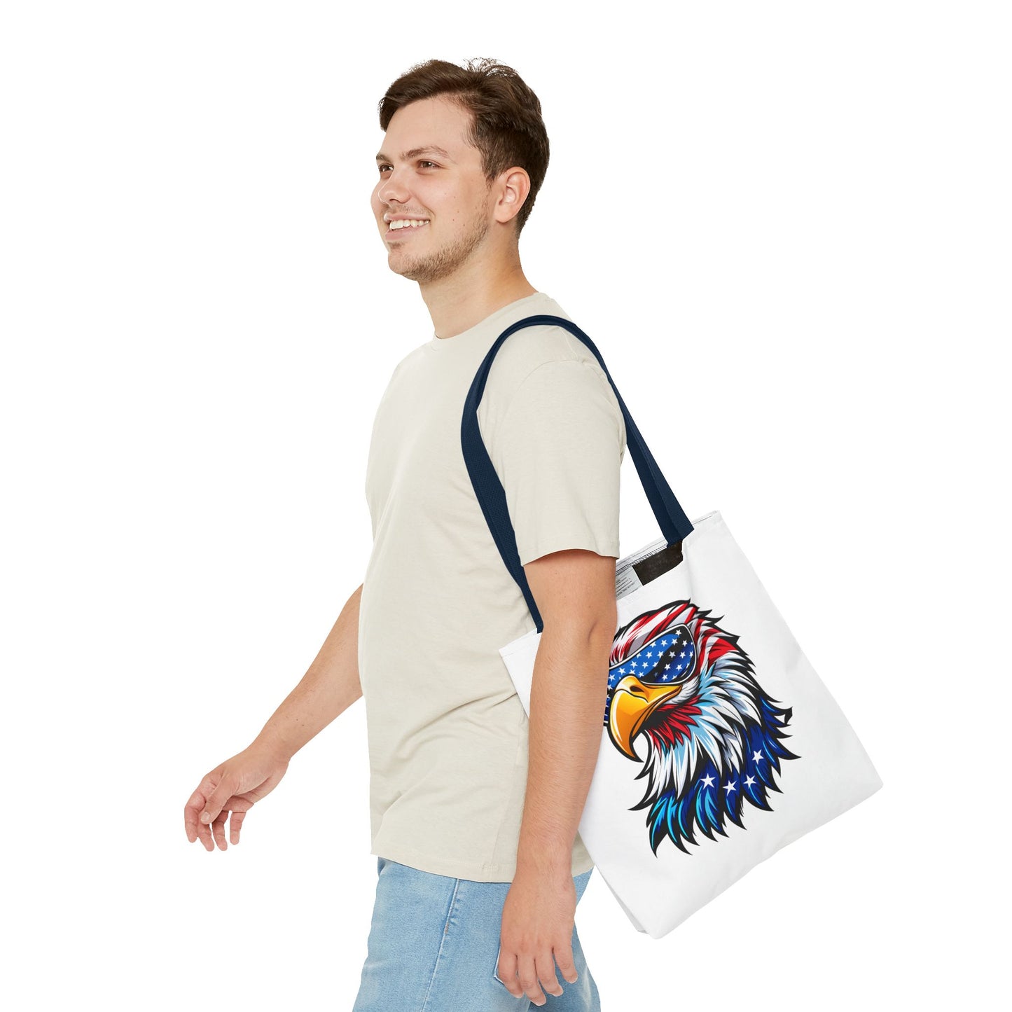 Princess Grace Patriotic Eagle Tote Bag Cool American Eagle Design for Fourth of July & Everyday Use
