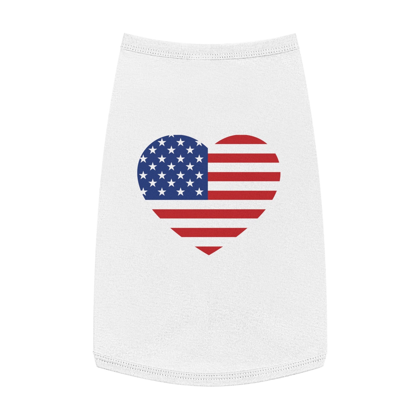 Princess Grace USA Flag Heart Pet Tank Top Patriotic Dog Apparel for Independence Day
