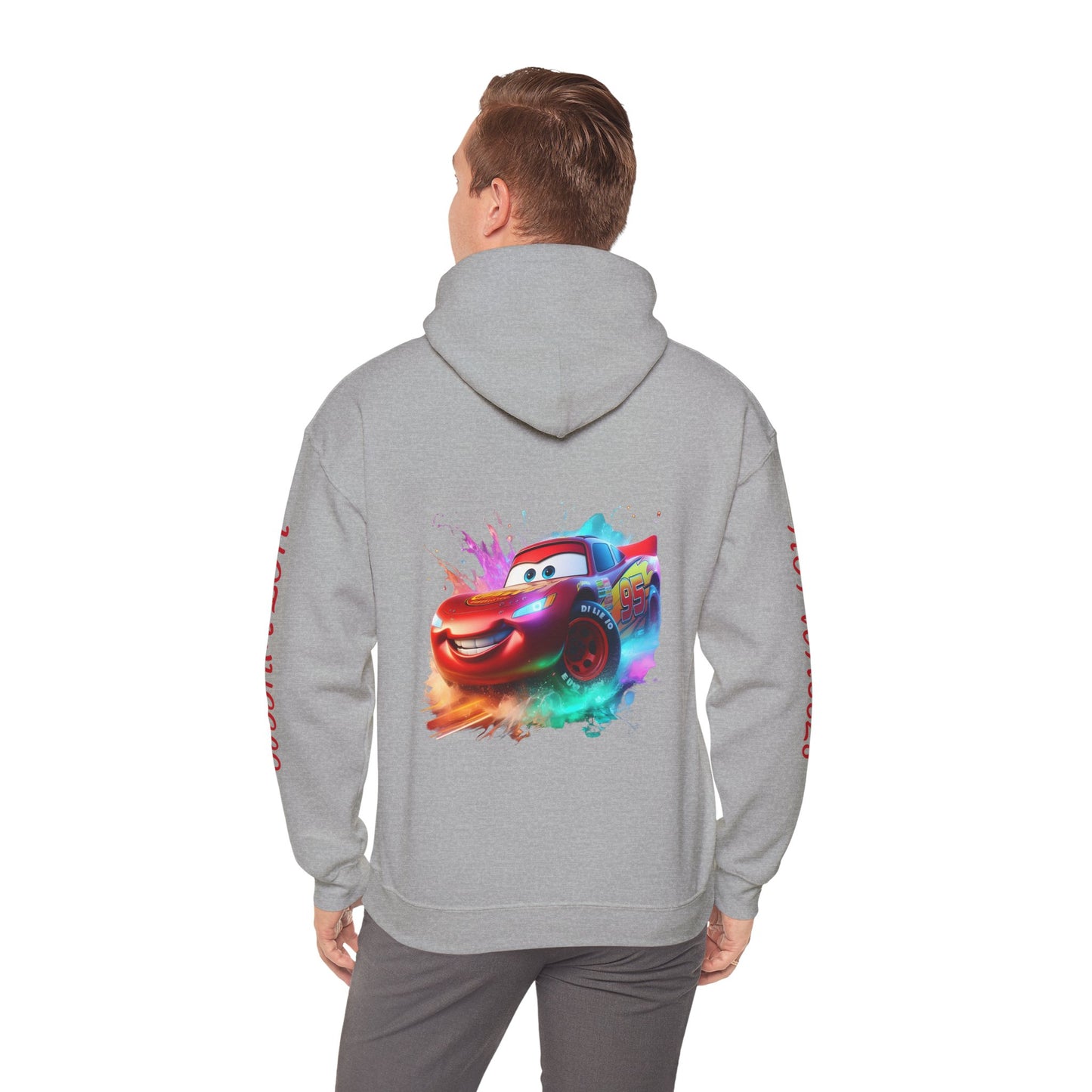 Princess Grace Hot Wheels Unisex Heavy Blend Hooded Sweatshirt Fun and Colorful Racing Design