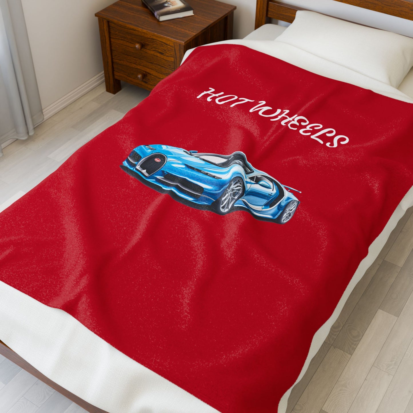 Princess Grace Hot Wheels Race Car Themed Velveteen Plush Blanket Perfect Gift for Car Enthusiasts