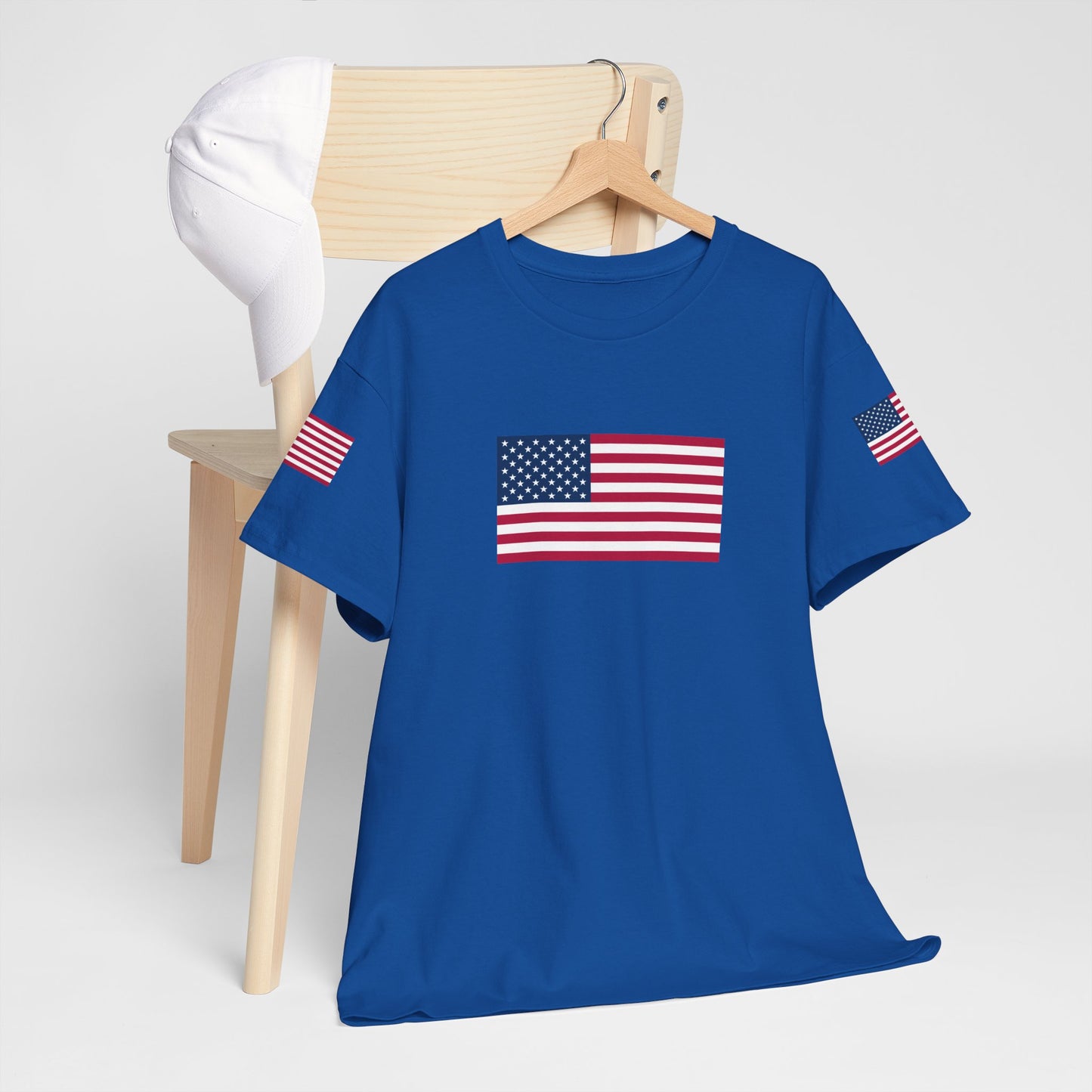 Princess Grace Patriotic Unisex Heavy Cotton Tee with USA Flag Design