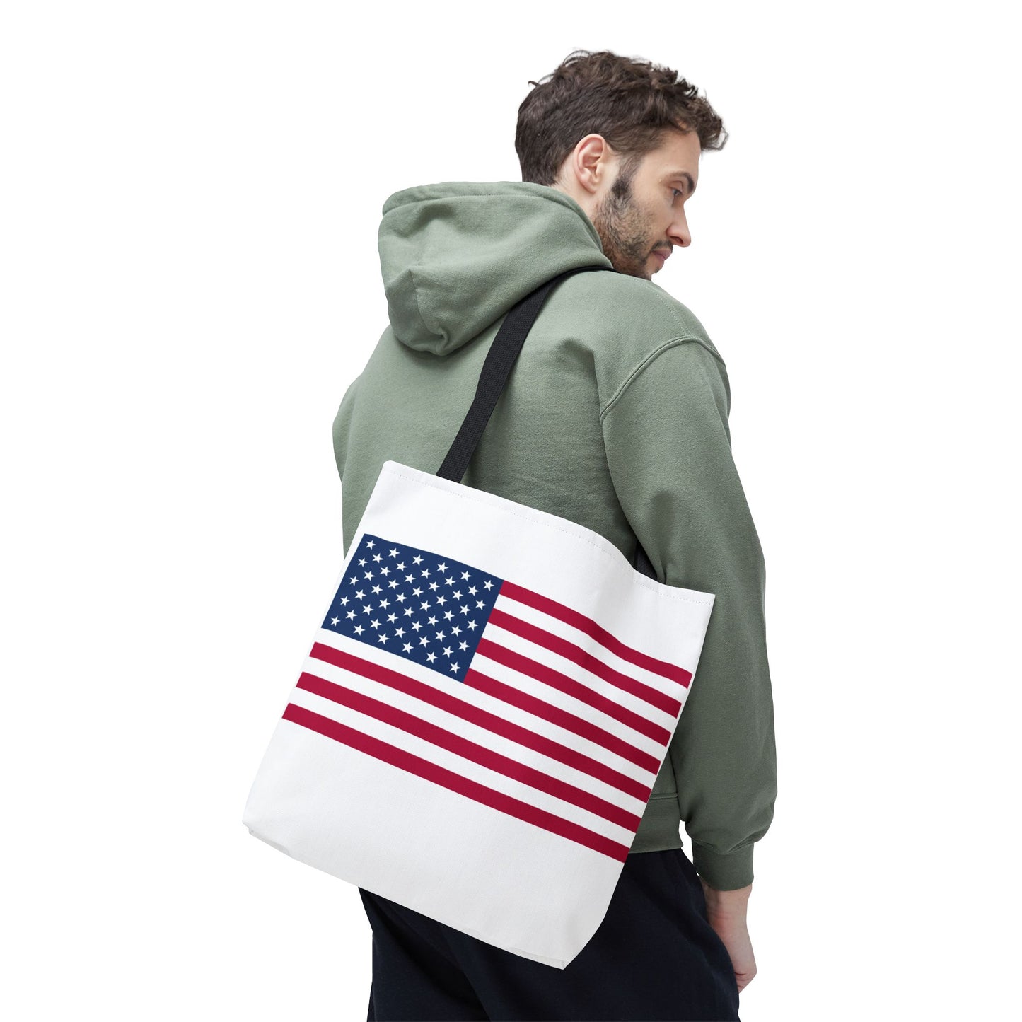 Princess Grace Patriotic Tote Bag American Flag Design Perfect for Holidays and Everyday Use