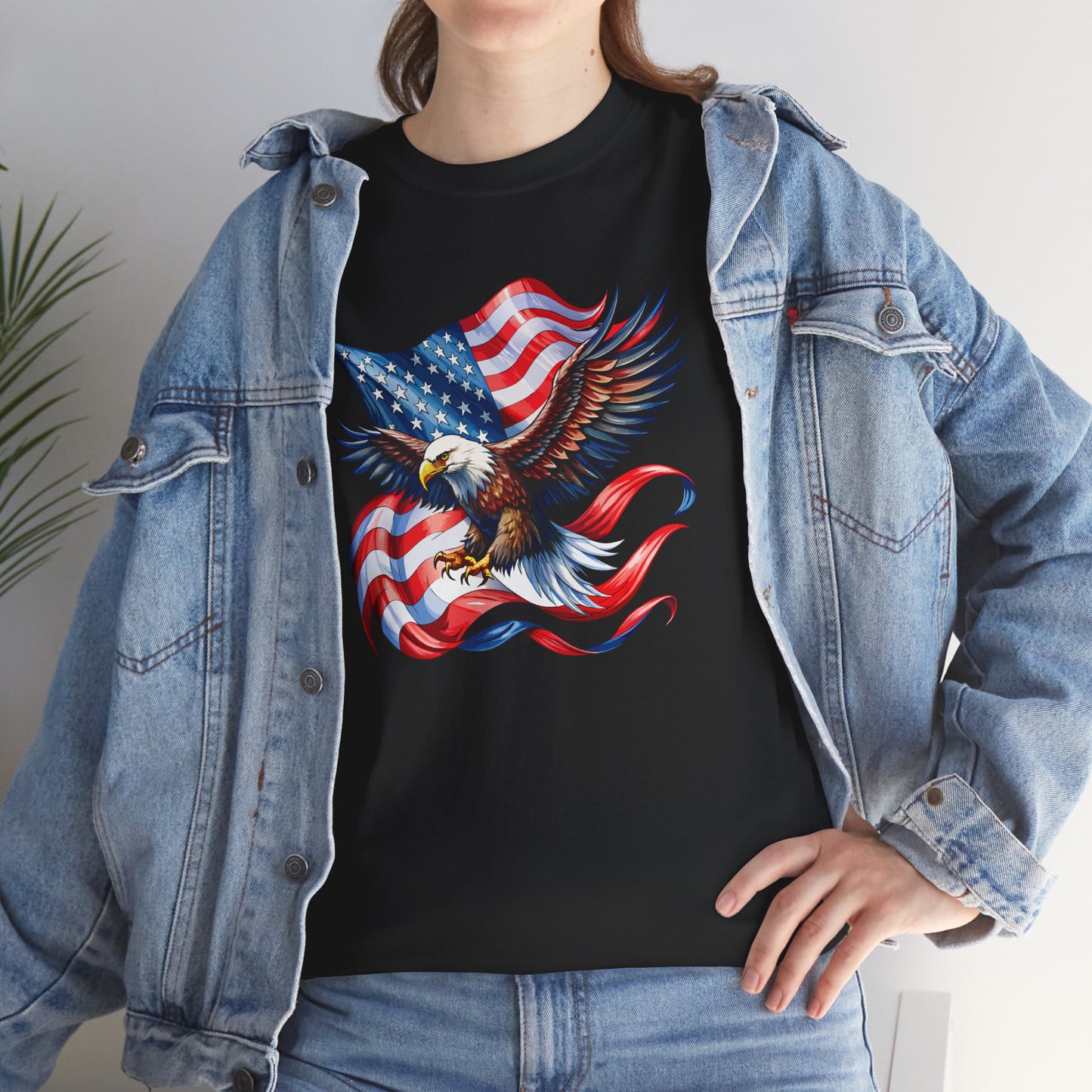 Princess Grace Patriotic Eagle Graphic Unisex Heavy Cotton Tee