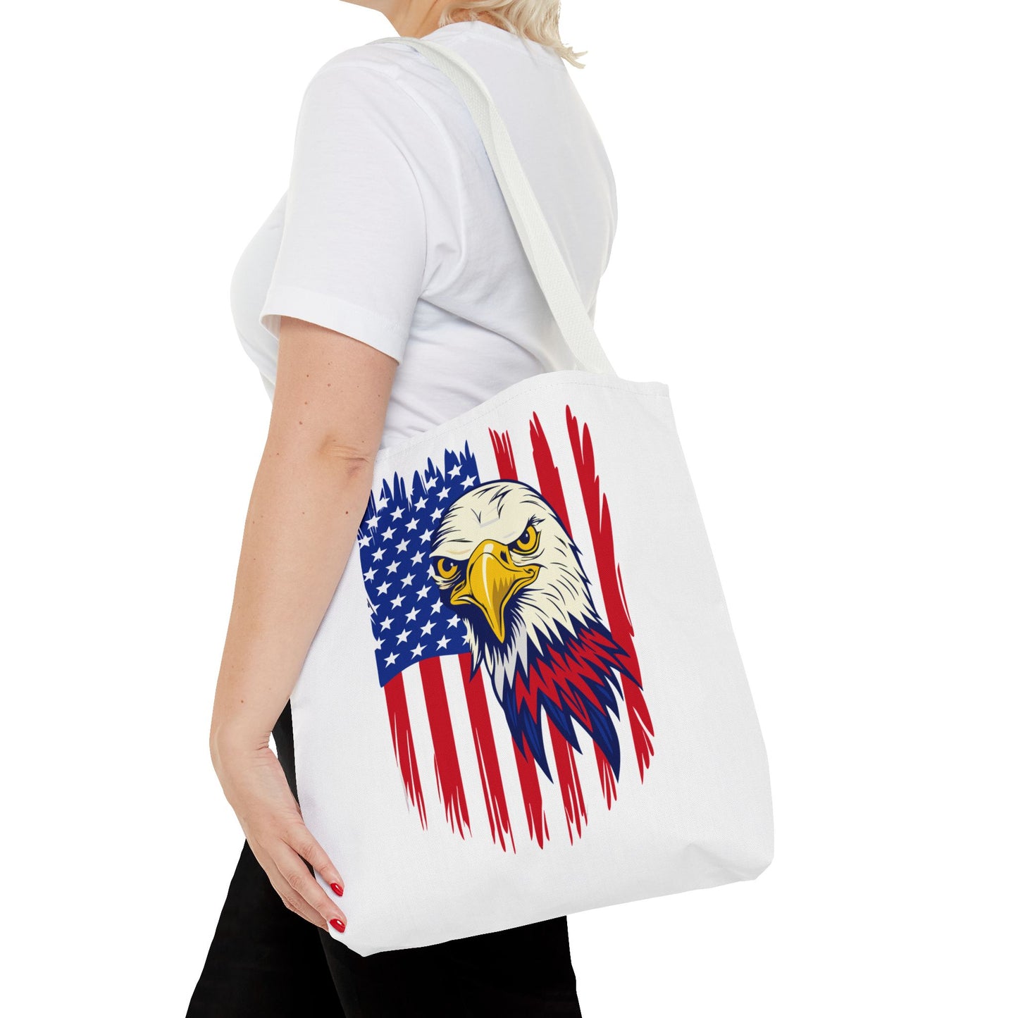 Princess Grace Patriotic Eagle Tote Bag American Flag Design