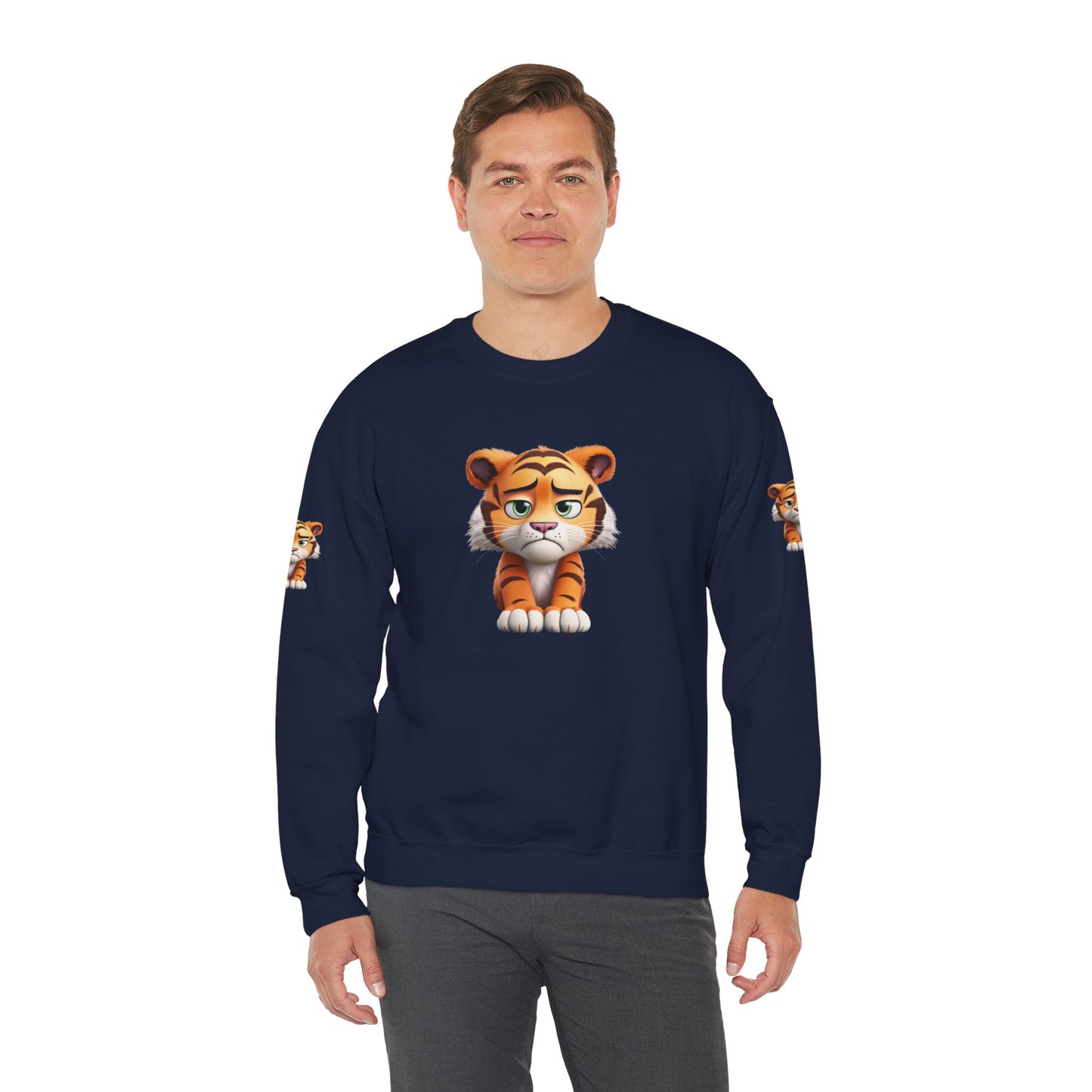 Princess Grace Cute Tiger Graphic Unisex Crewneck Sweatshirt