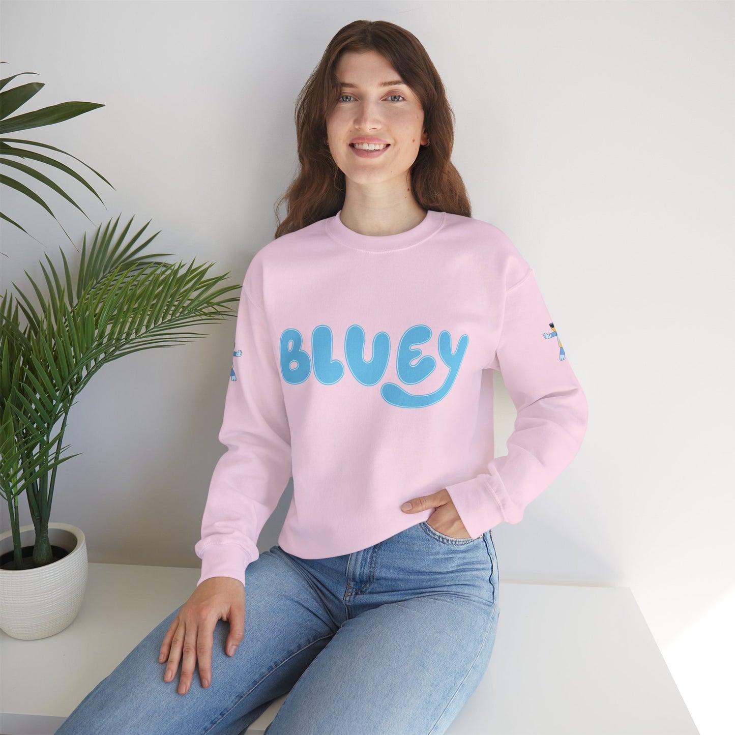 Princess Grace Bluey Unisex Crewneck Sweatshirt Cozy Cartoon Apparel for Kids and Adults