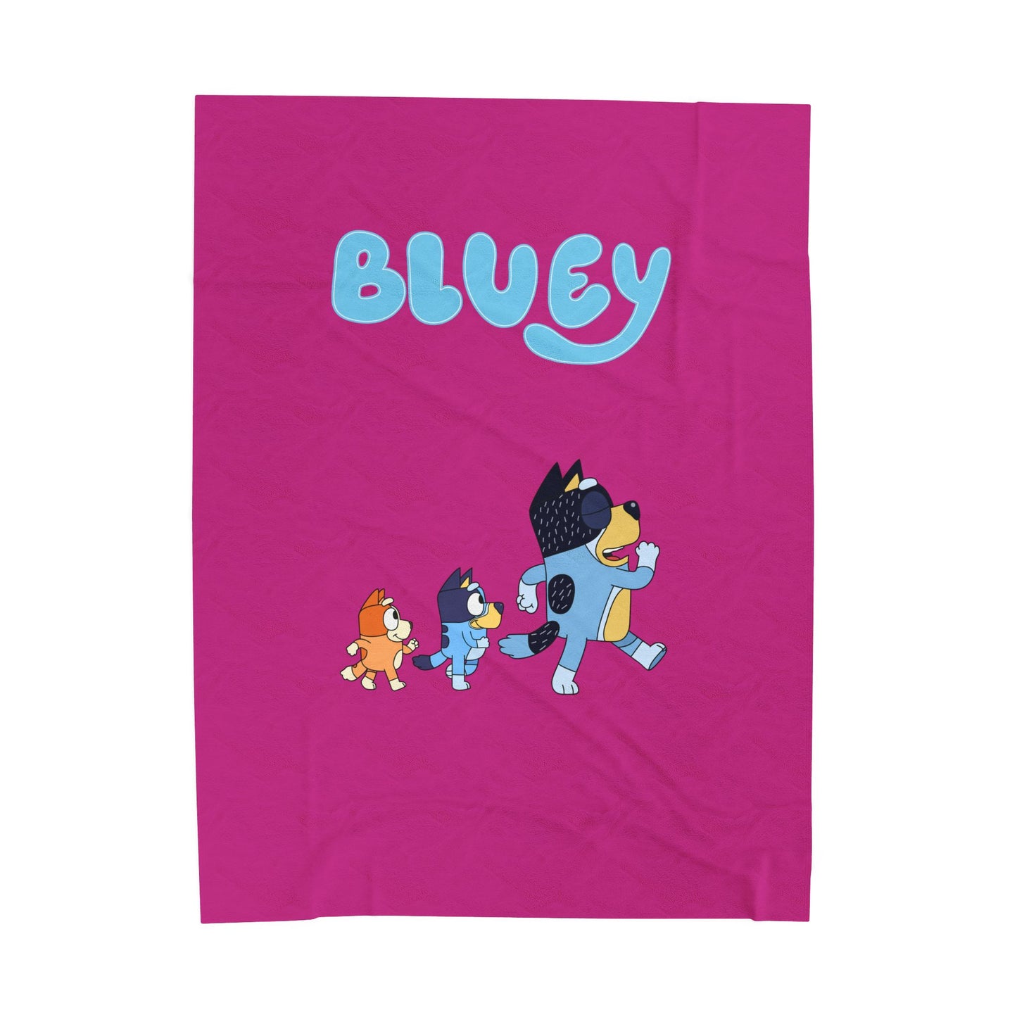 Princess Grace Bluey Velveteen Plush Blanket Cozy Kids Throw for Comfort and Playtime