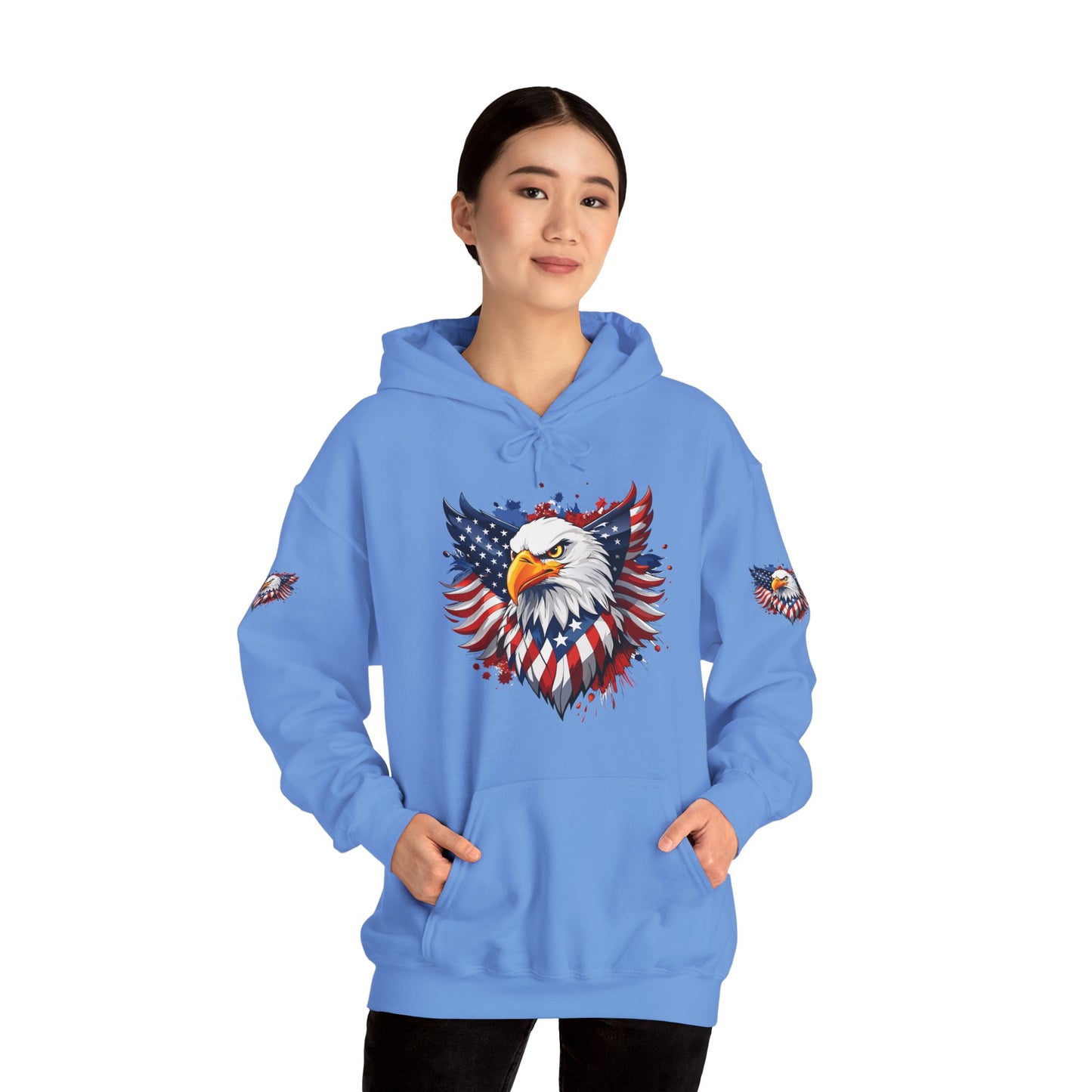 Princess Grace Patriotic Eagle Hoodie Unisex Heavy Blend Hooded Sweatshirt