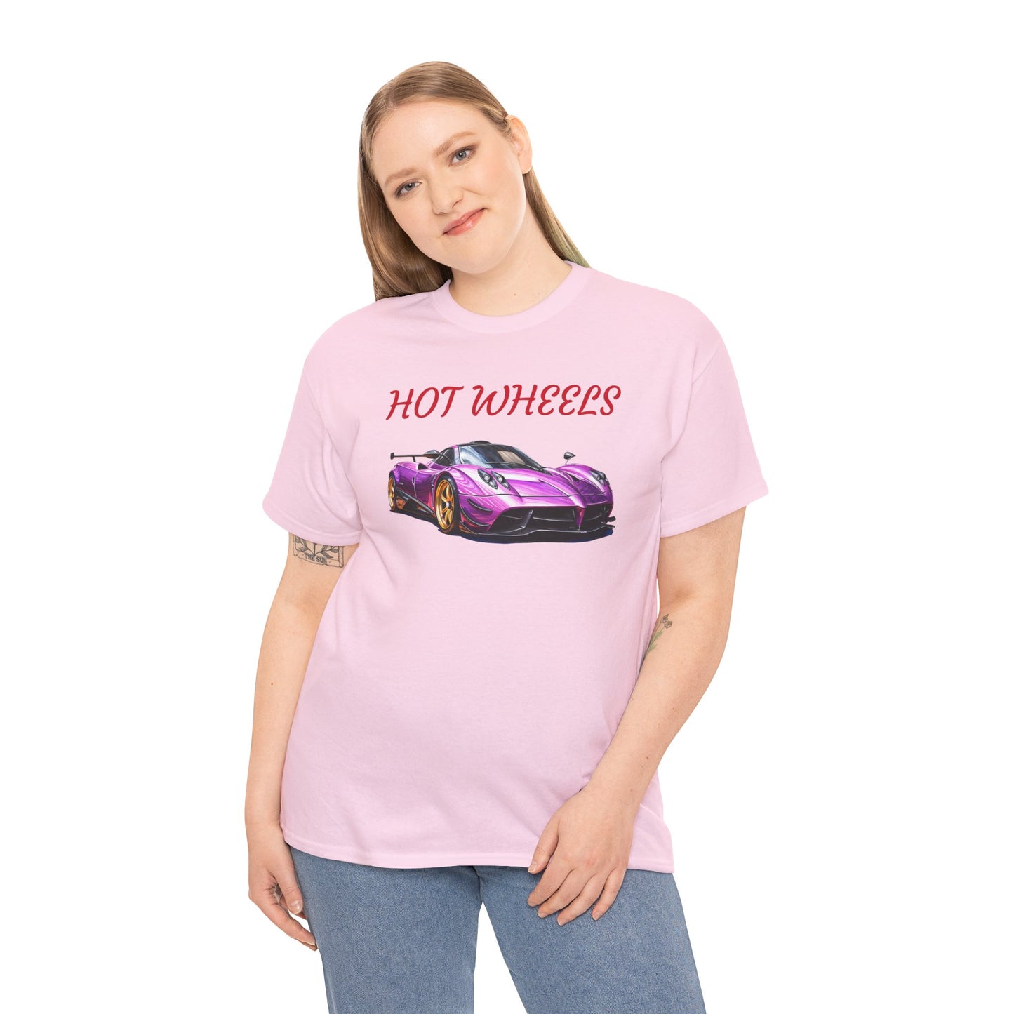 Princess Grace Hot Wheels Unisex Heavy Cotton Tee Retro Car Graphic T-Shirt for Auto Enthusiasts