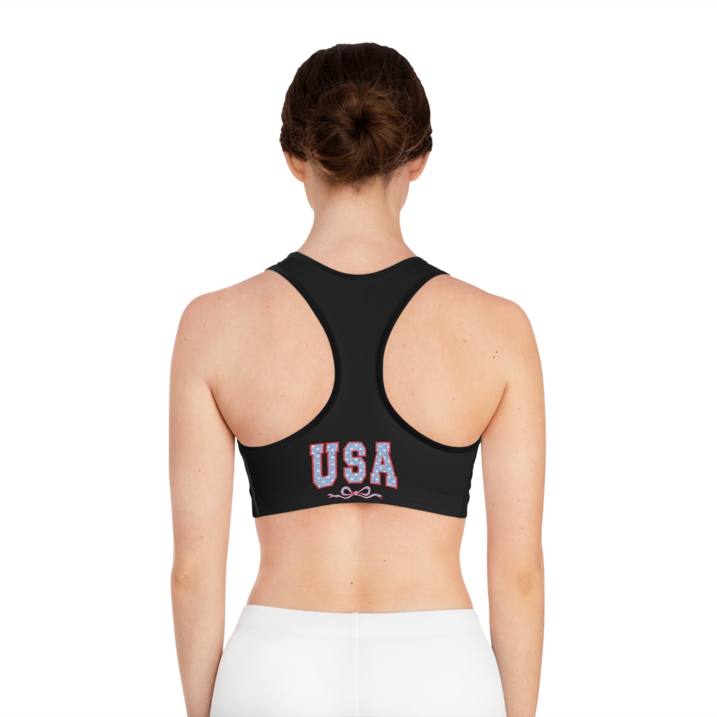 Princess Grace Patriotic USA Sports Bra for Fitness and Active Wear