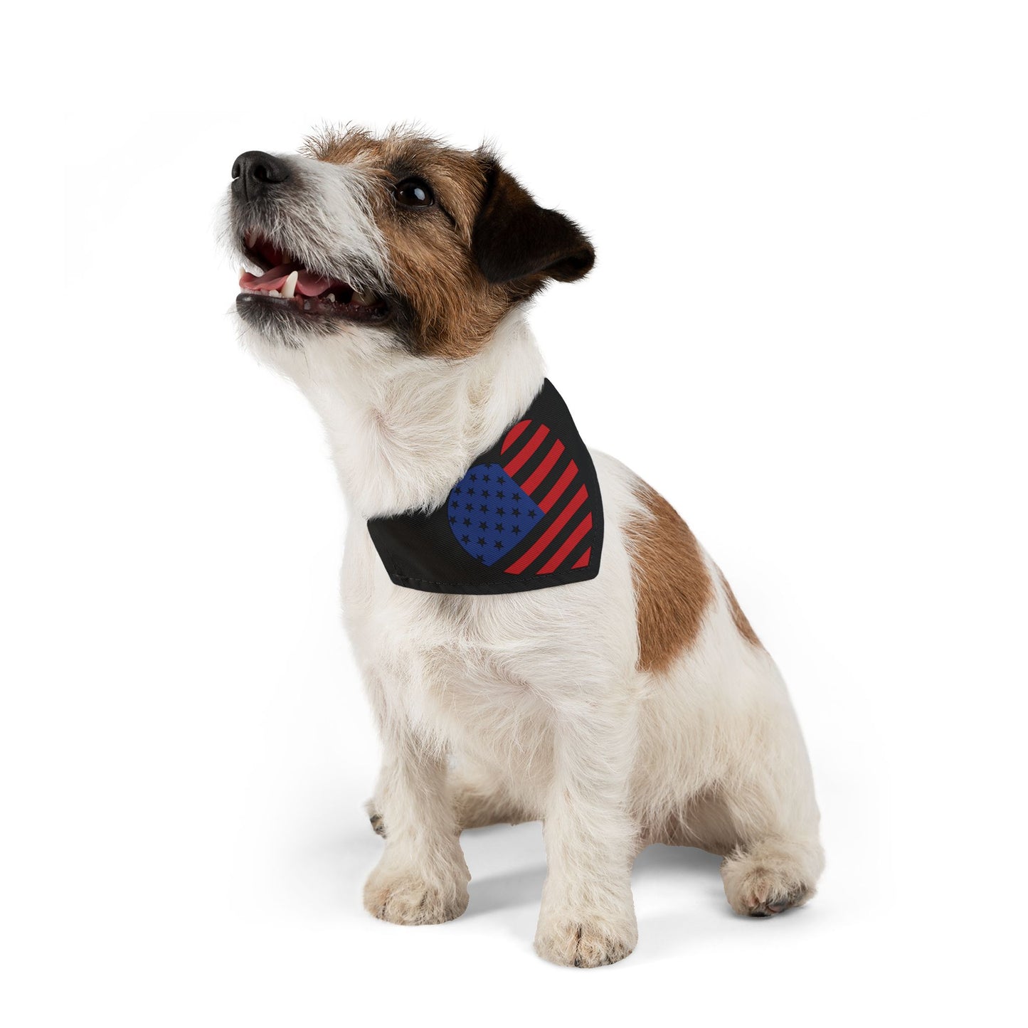 Princess Grace Patriotic Pet Bandana Collar American Flag Heart Design for Dogs