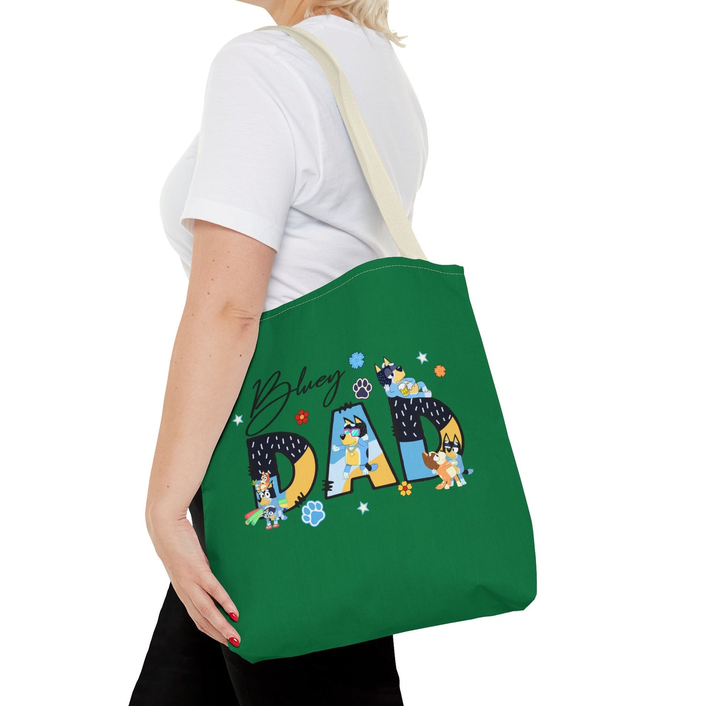 Princess Grace Bluey Dad Tote Bag Fun & Functional Gift for Dog Lovers