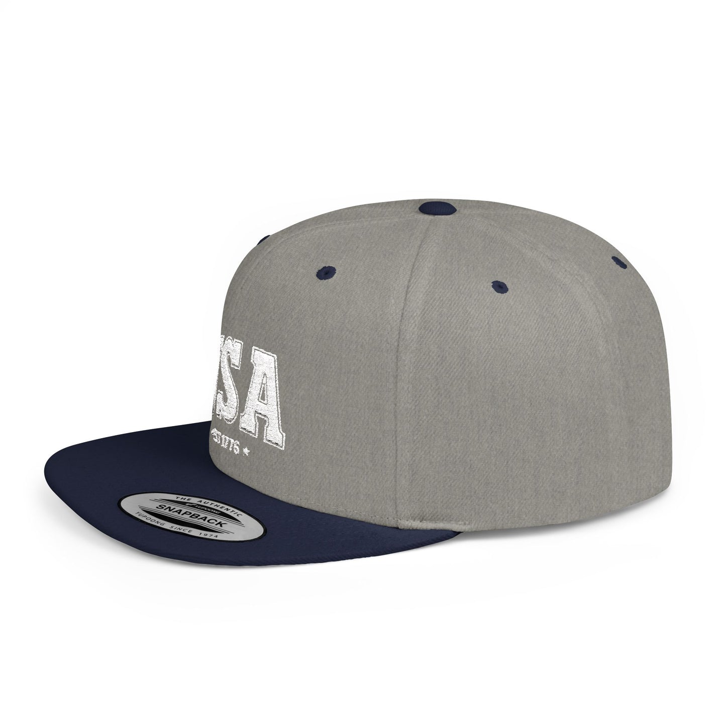 Princess Grace USA Flat Bill Snapback Cap - Est. 1776 | Casual Style for All Occasions