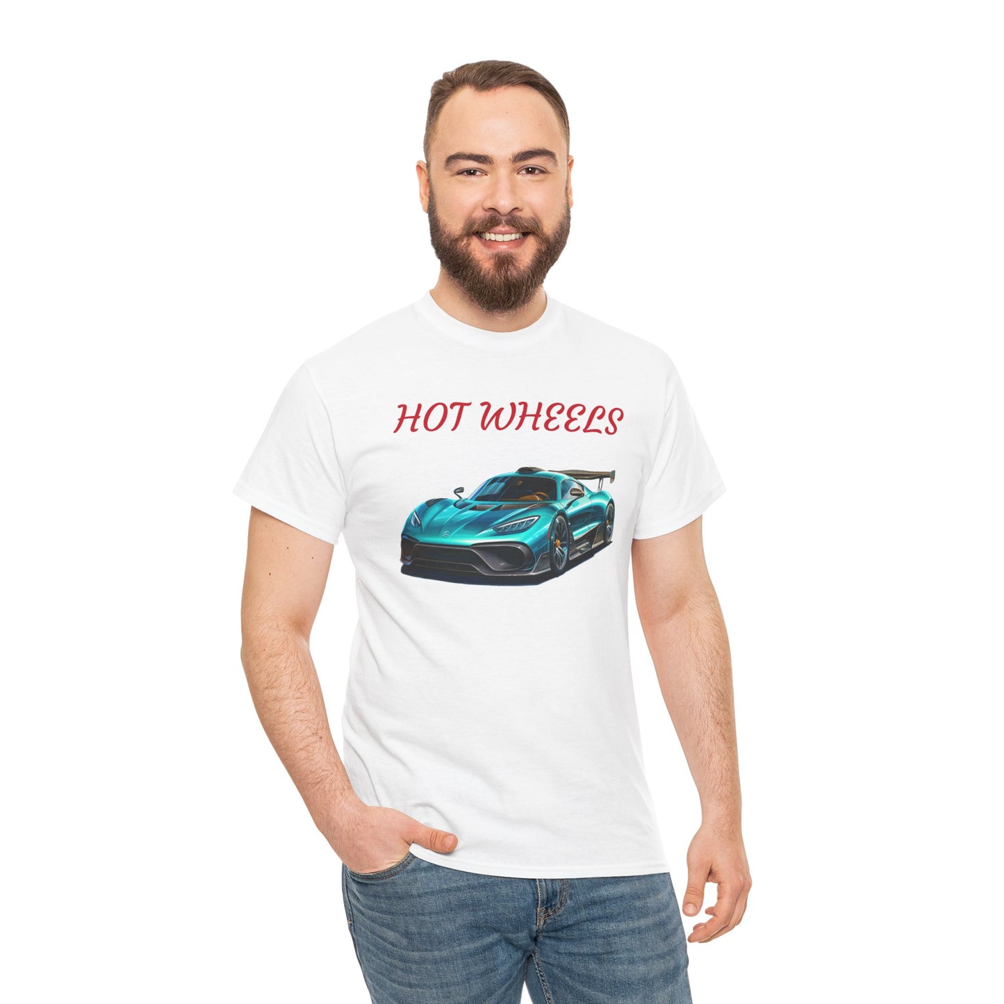 Princess Grace Hot Wheels Unisex Heavy Cotton Tee Cool Car Graphic T-Shirt for Automotive Enthusiasts