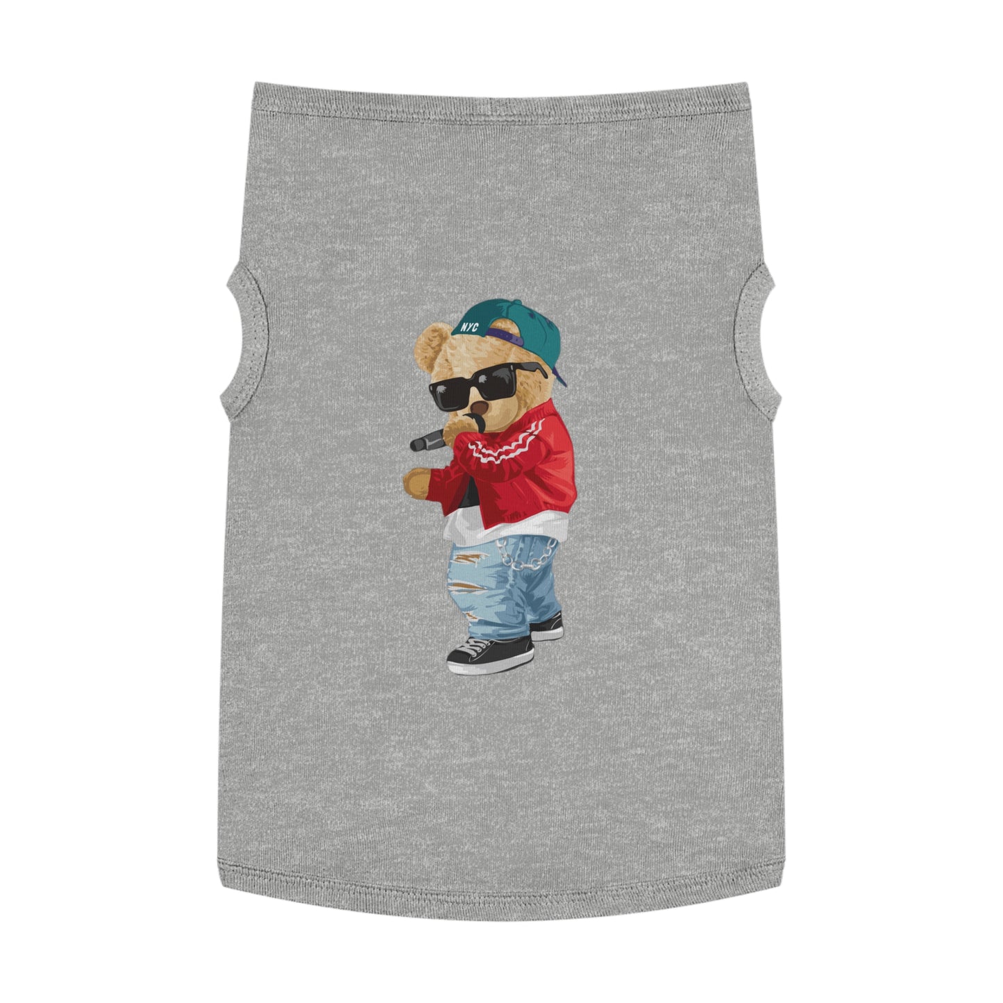 Princess Grace CUTE Cool Bear Hip-Hop Pet Tank Top Trendy Dog Apparel for Stylish Pets