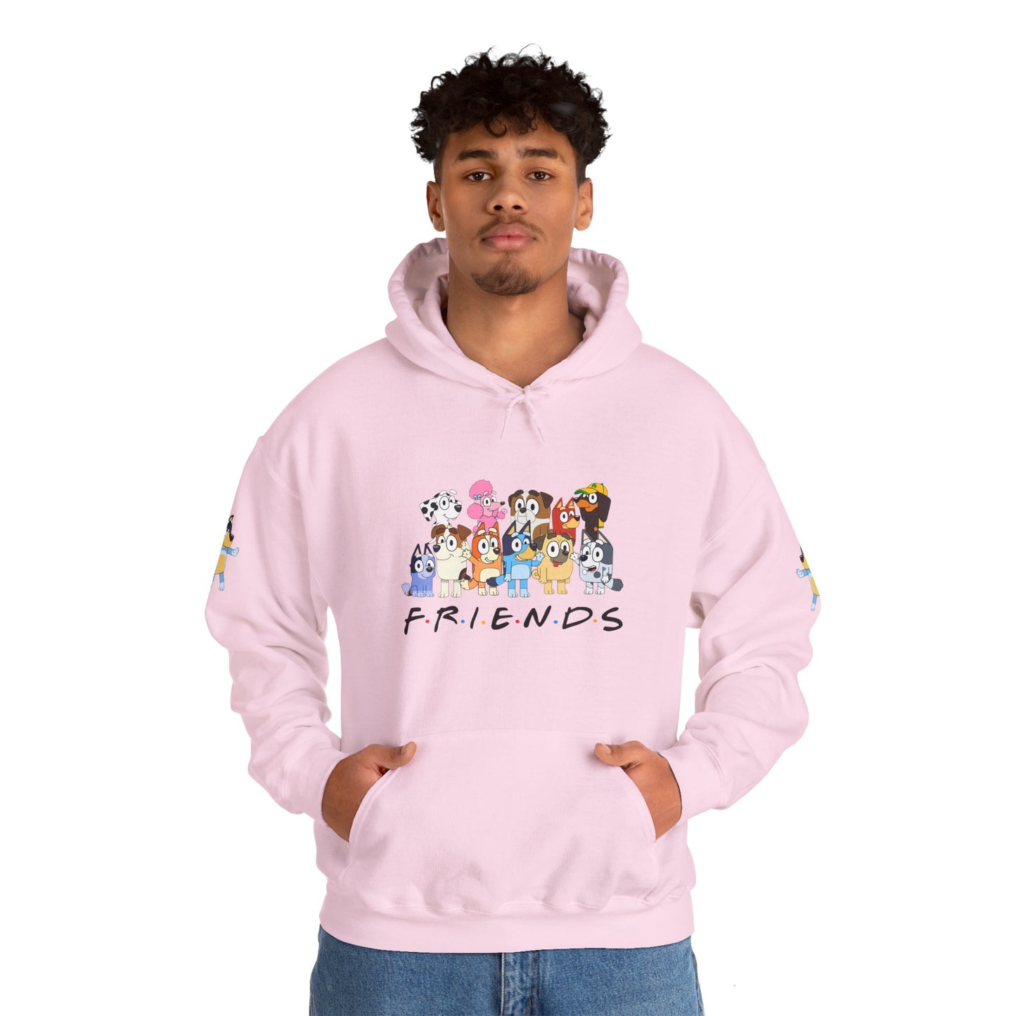 Princess Grace Bluey Unisex Heavy Blend Hooded Sweatshirt 'Friends' Cartoon Design