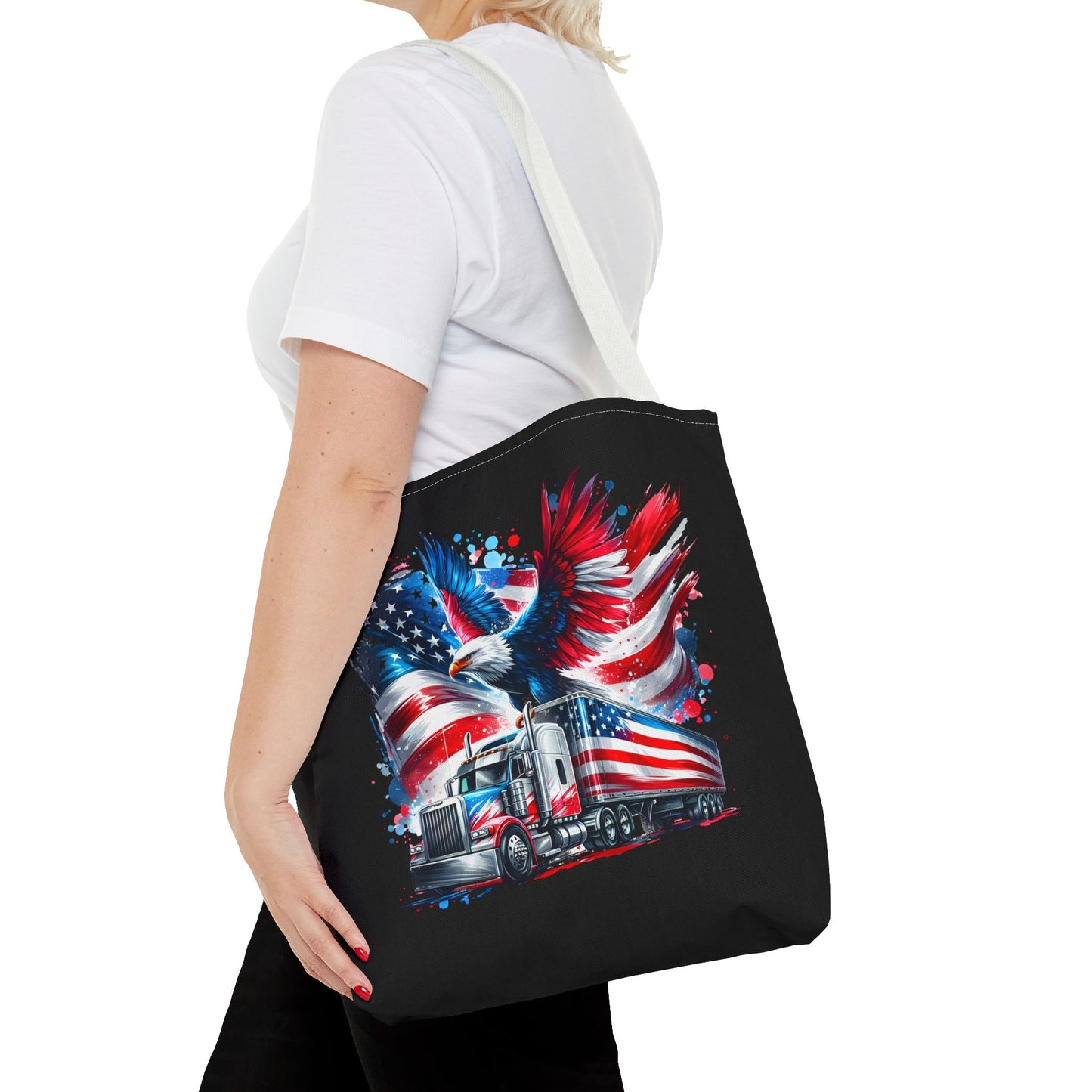 Princess Grace Patriotic Eagle Tote Bag Perfect for Truck Enthusiasts and July 4th Celebrations