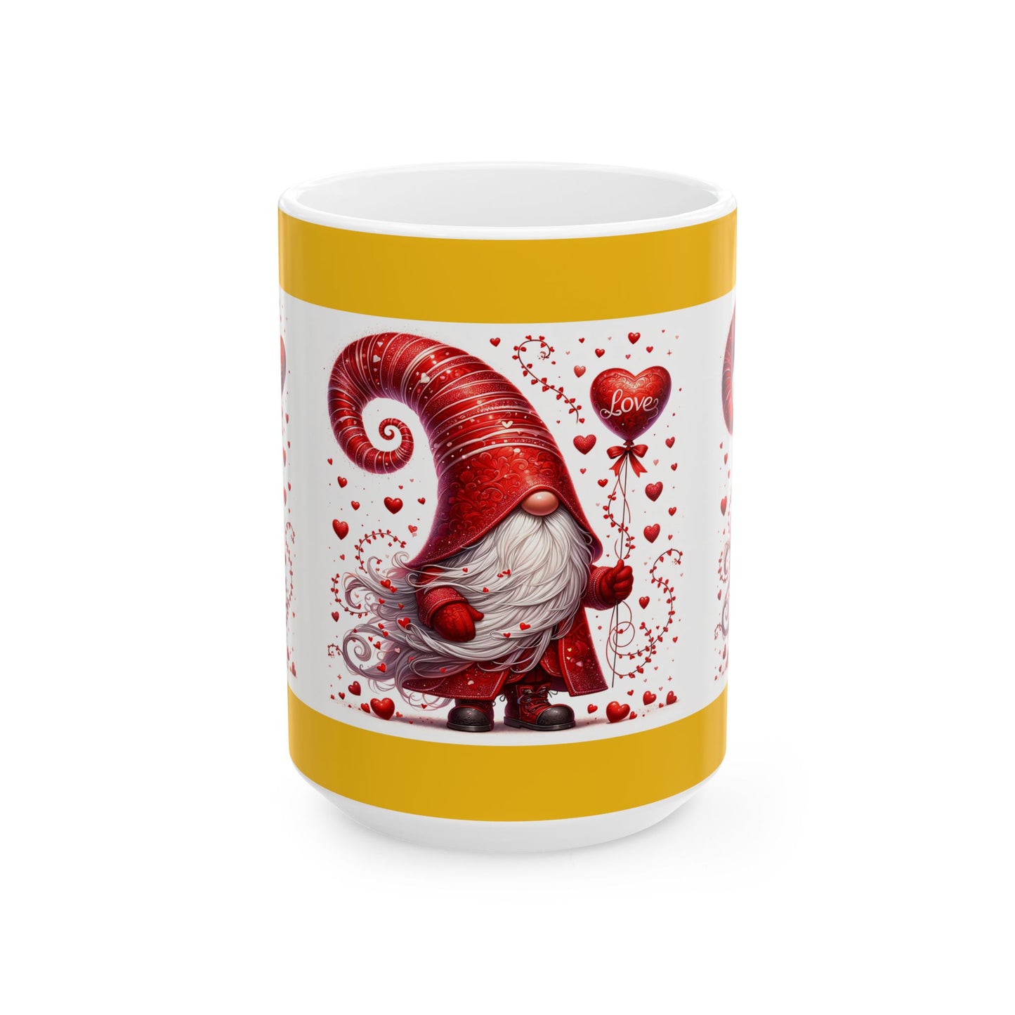 Princess Grace Charming Love Gnome Ceramic Mug Perfect for Valentine's Day & Cozy Moments