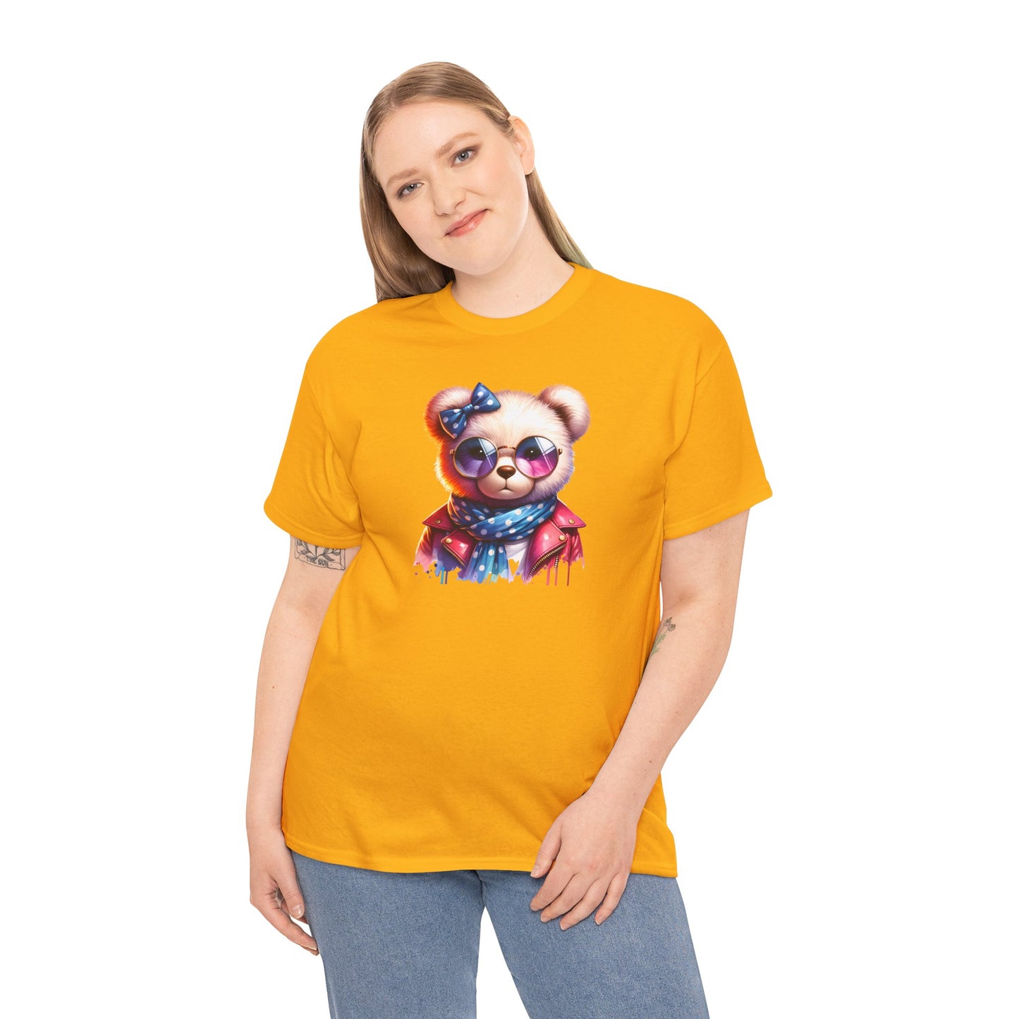 Princess Grace Cool Bear Graphic Unisex Heavy Cotton Tee Stylish & Fun for All