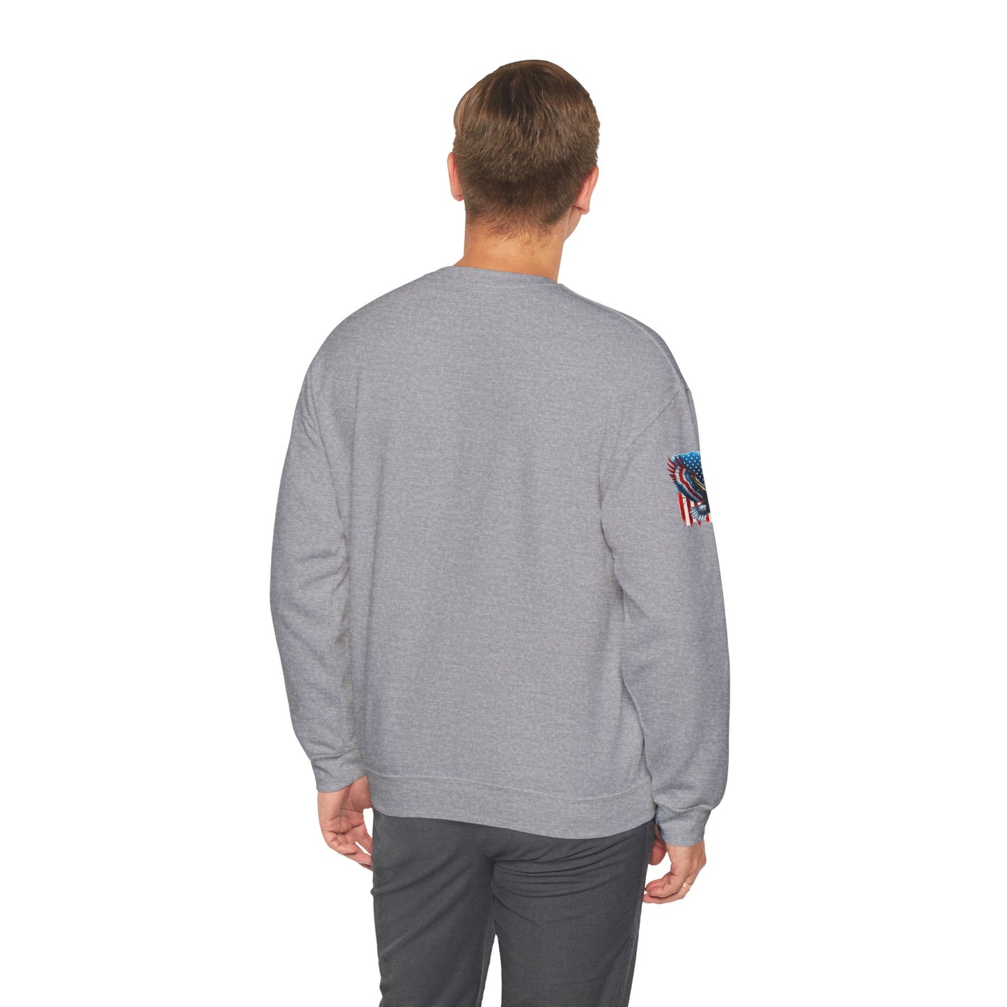 Princess Grace Patriotic Eagle Crewneck Sweatshirt Unisex Heavy Blend