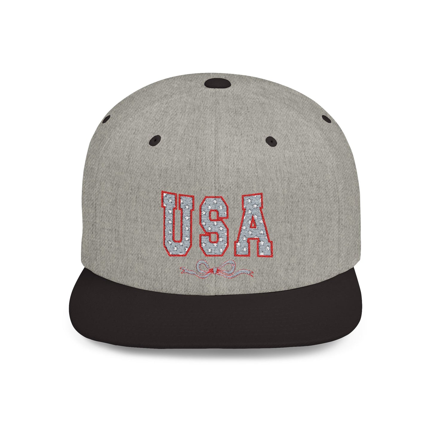 Princess Grace USA Glitter Flat Bill Snapback Hat Trendy and Stylish