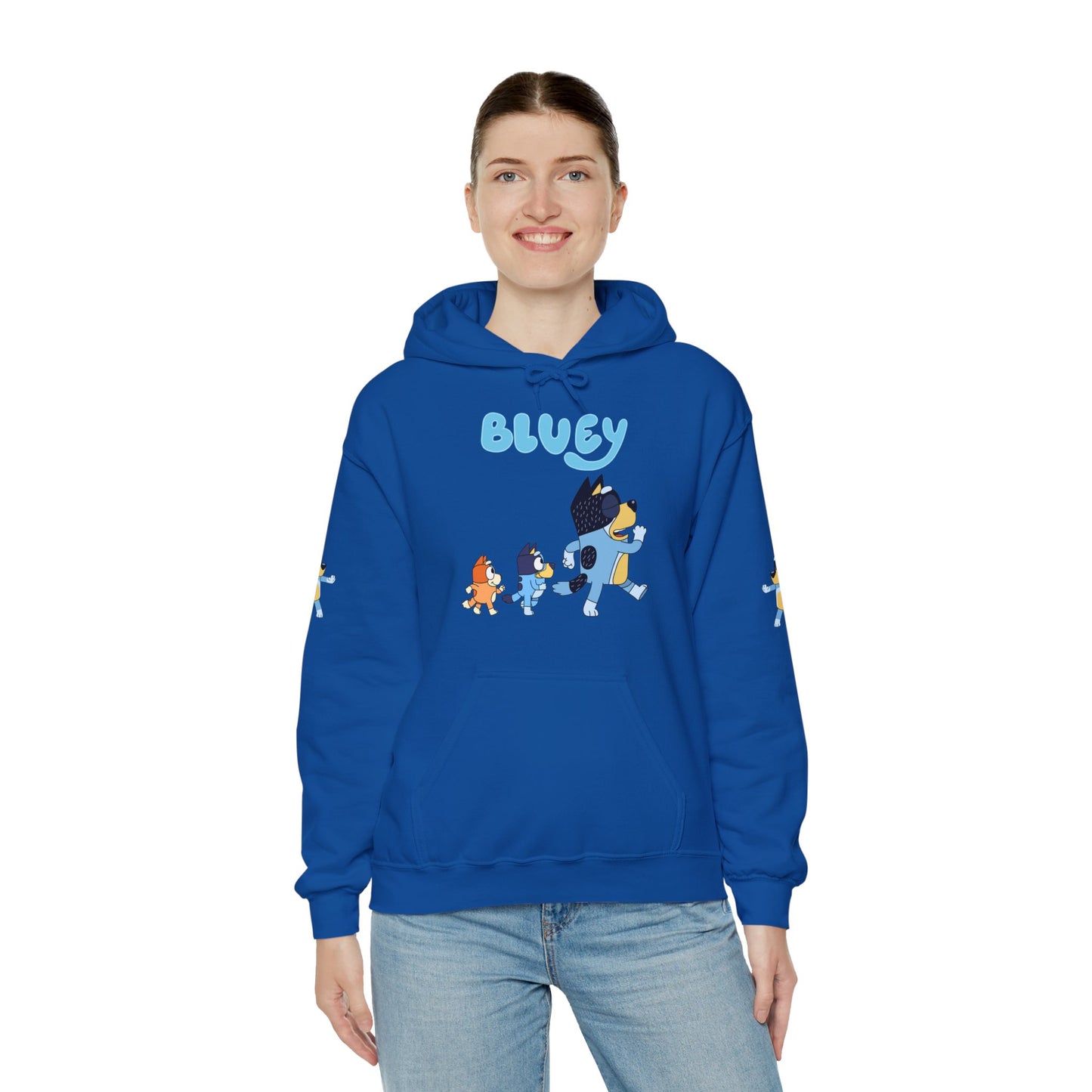 Princess Grace Bluey Unisex Hoodie Cozy Cartoon Sweatshirt for Kids & Adults