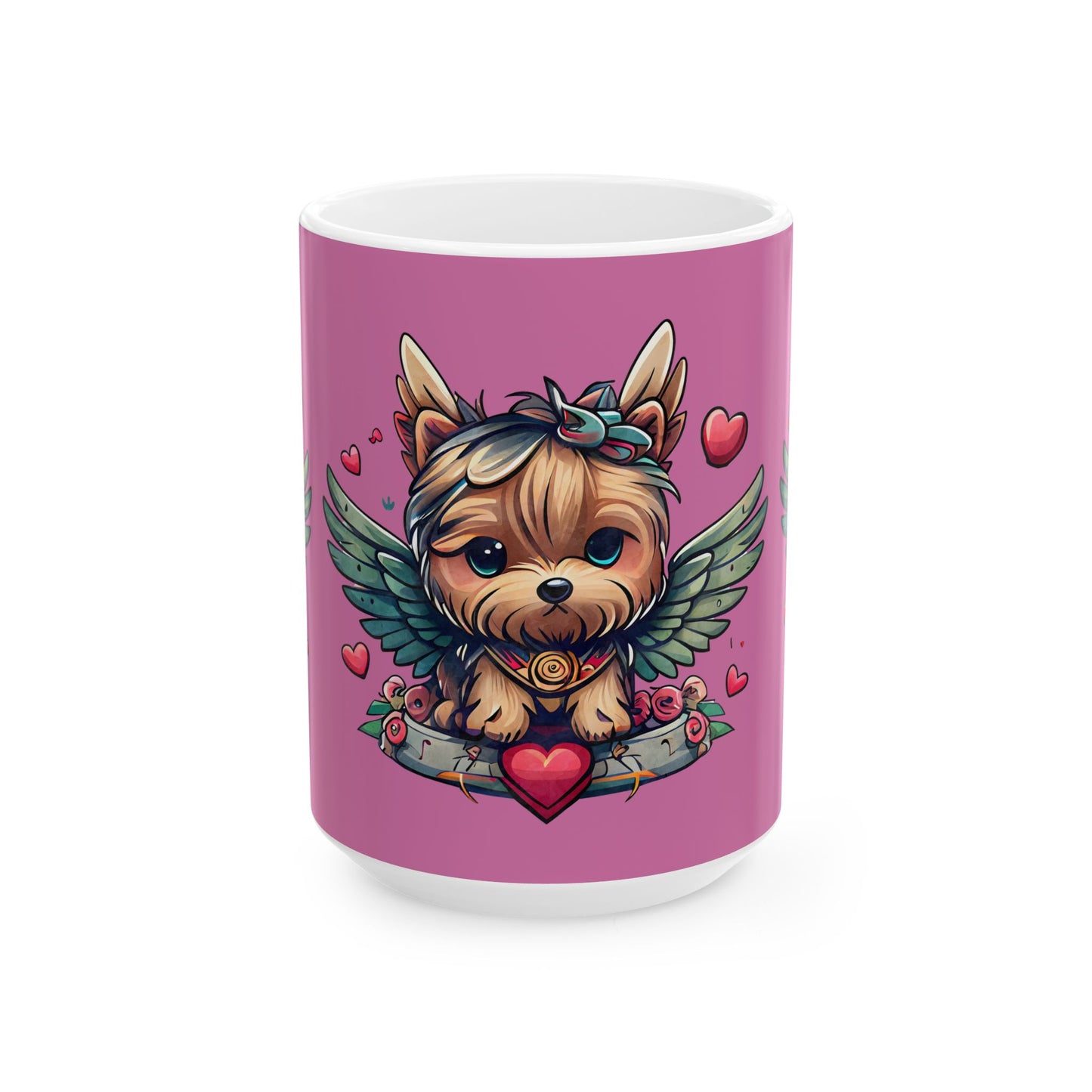 Princess Grace Cute Angelic Yorkie Ceramic Mug Perfect Gift for Pet Lovers