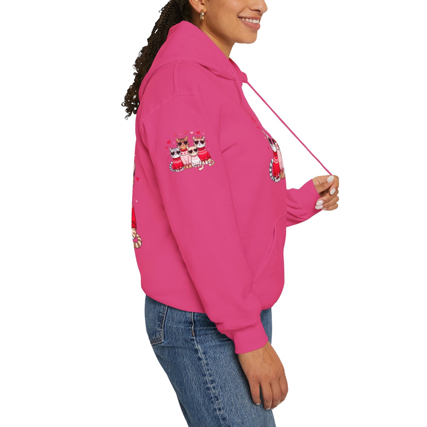 Princess Grace Cute Cat Lovers Hoodie with Heart Design