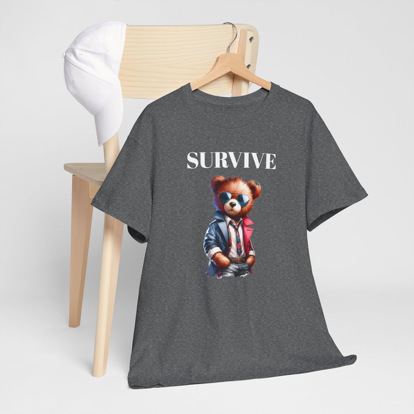 Princess Grace Survive Graphic Unisex Heavy Cotton Tee Cool Casual Wear for Animal Lovers