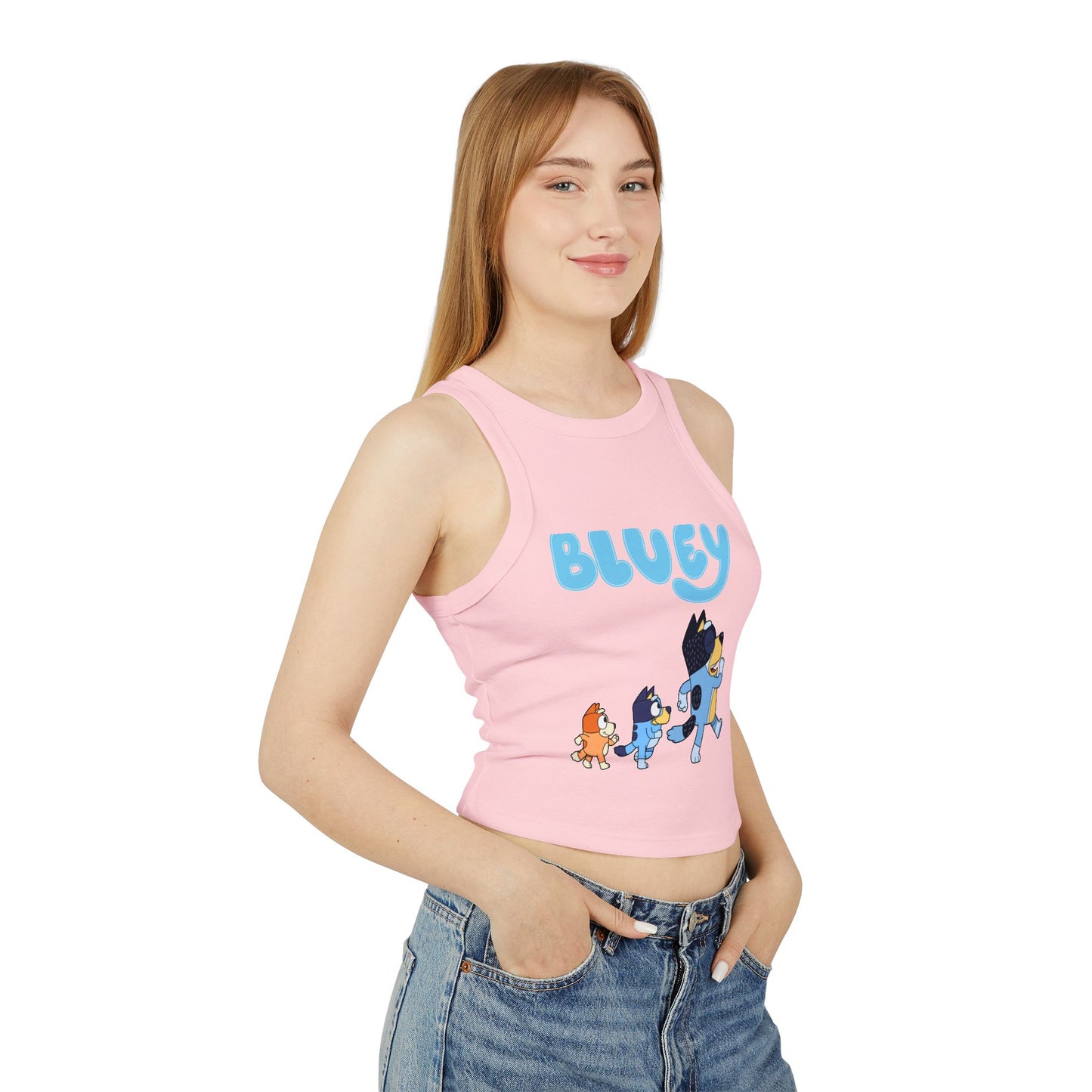 Princess Grace Bluey Kids Racer Tank Top Fun Cartoon Style for Playtime and Summer