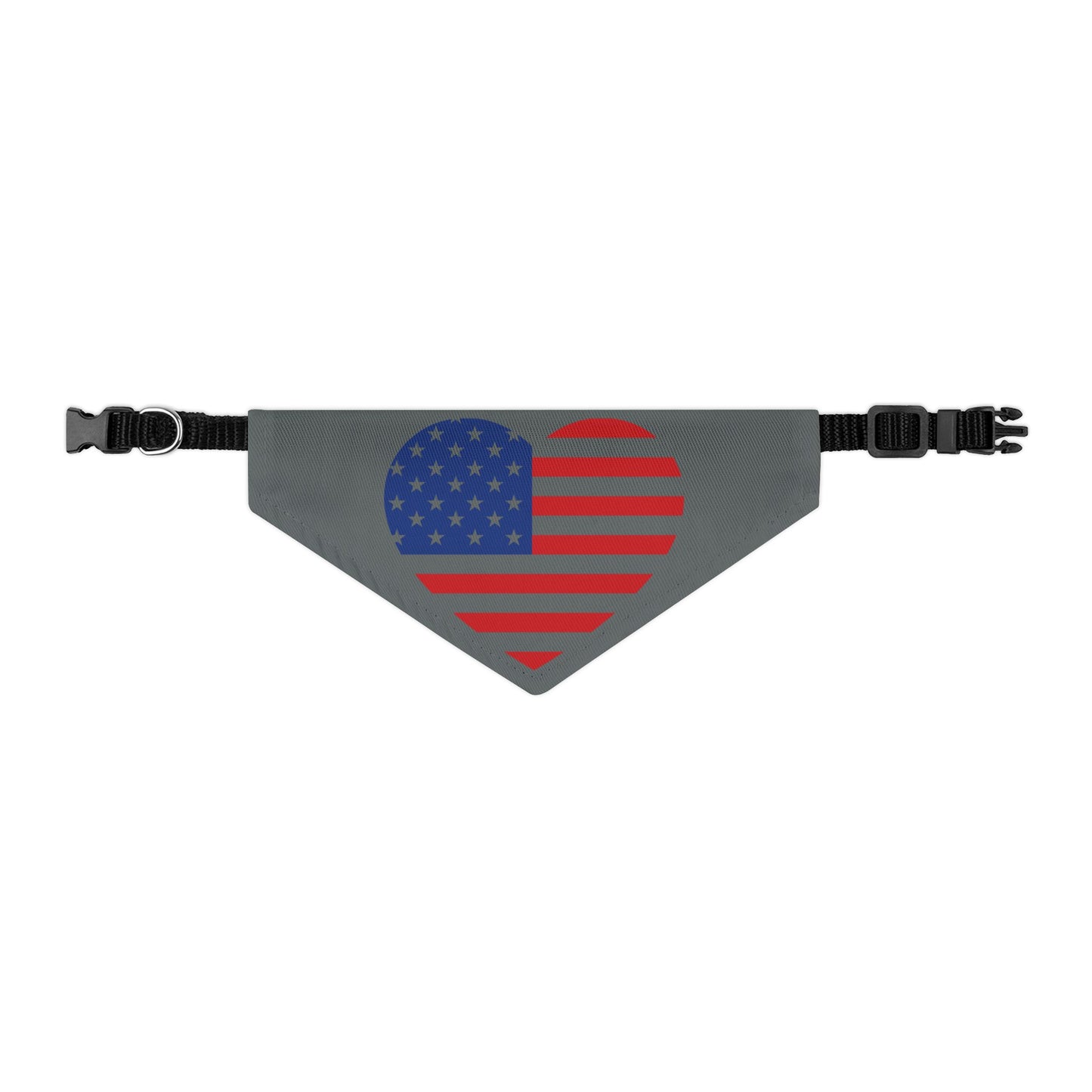 Princess Grace Patriotic Dog Bandana Collar Heart USA Design