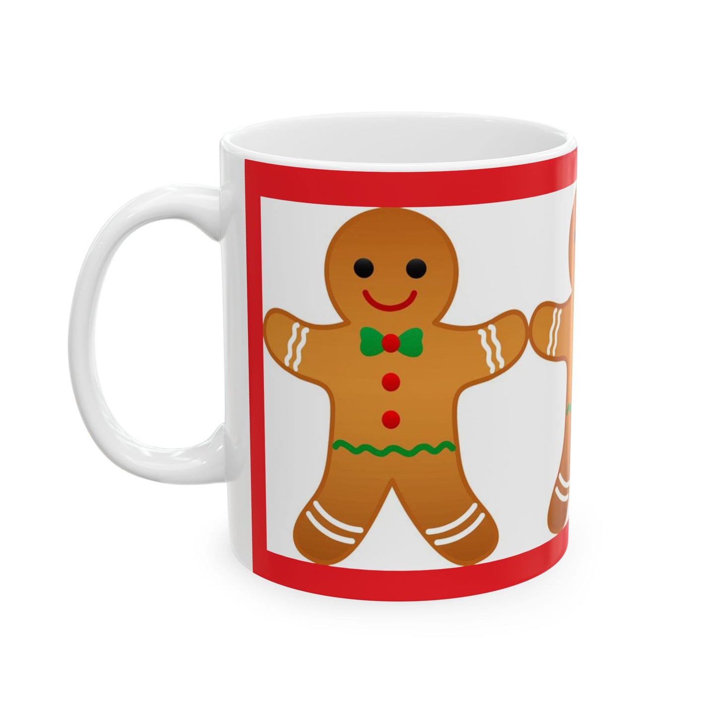 Princess Grace Gingerbread Man Ceramic Mug Festive Holiday Coffee Cup