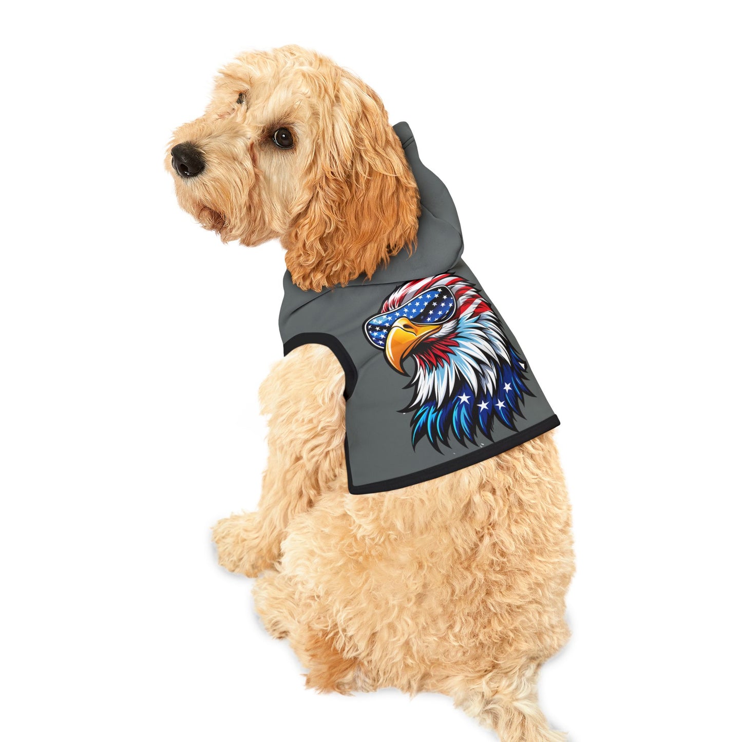 Princess Grace Patriotic Eagle Pet Hoodie with Fun Design