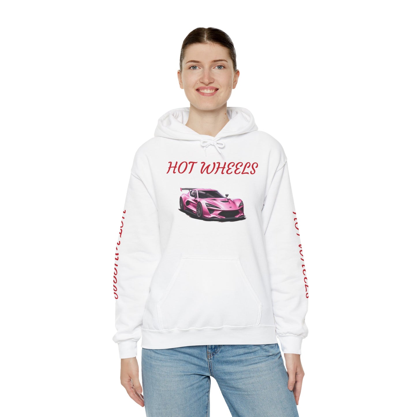 Princess Grace Hot Wheels Unisex Hoodie Stylish Pink Racing Car Design
