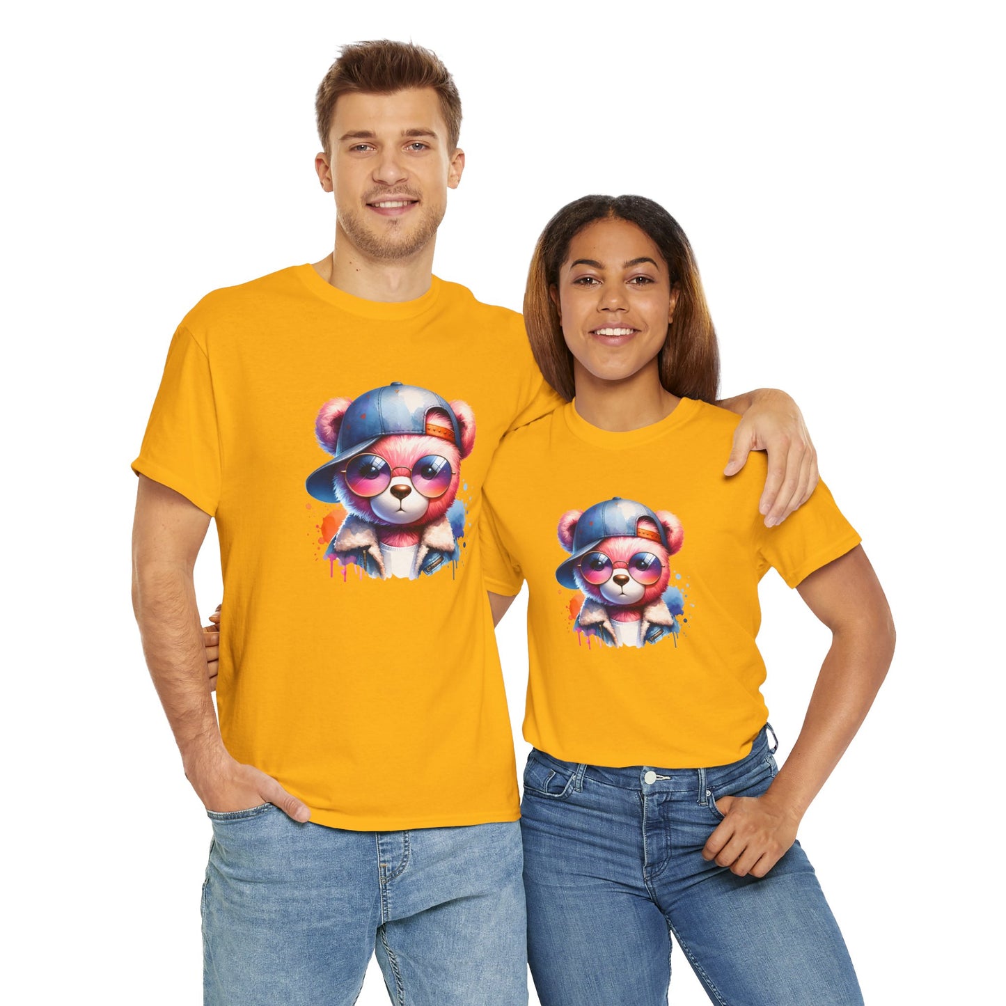 Princess Grace Cool Bear Graphic Unisex Heavy Cotton Tee Trendy Streetwear T-Shirt