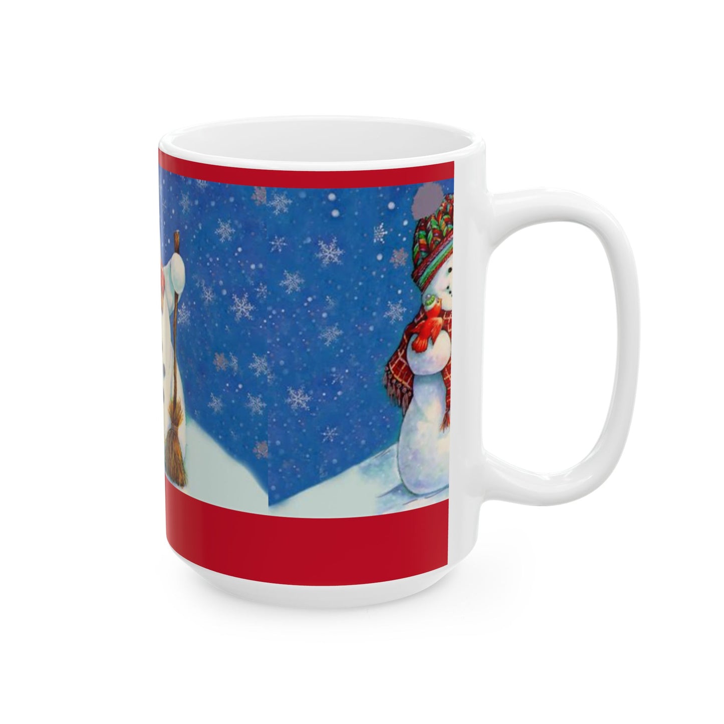 Princess Grace Festive Snowman Ceramic Mug Perfect for Winter Holidays