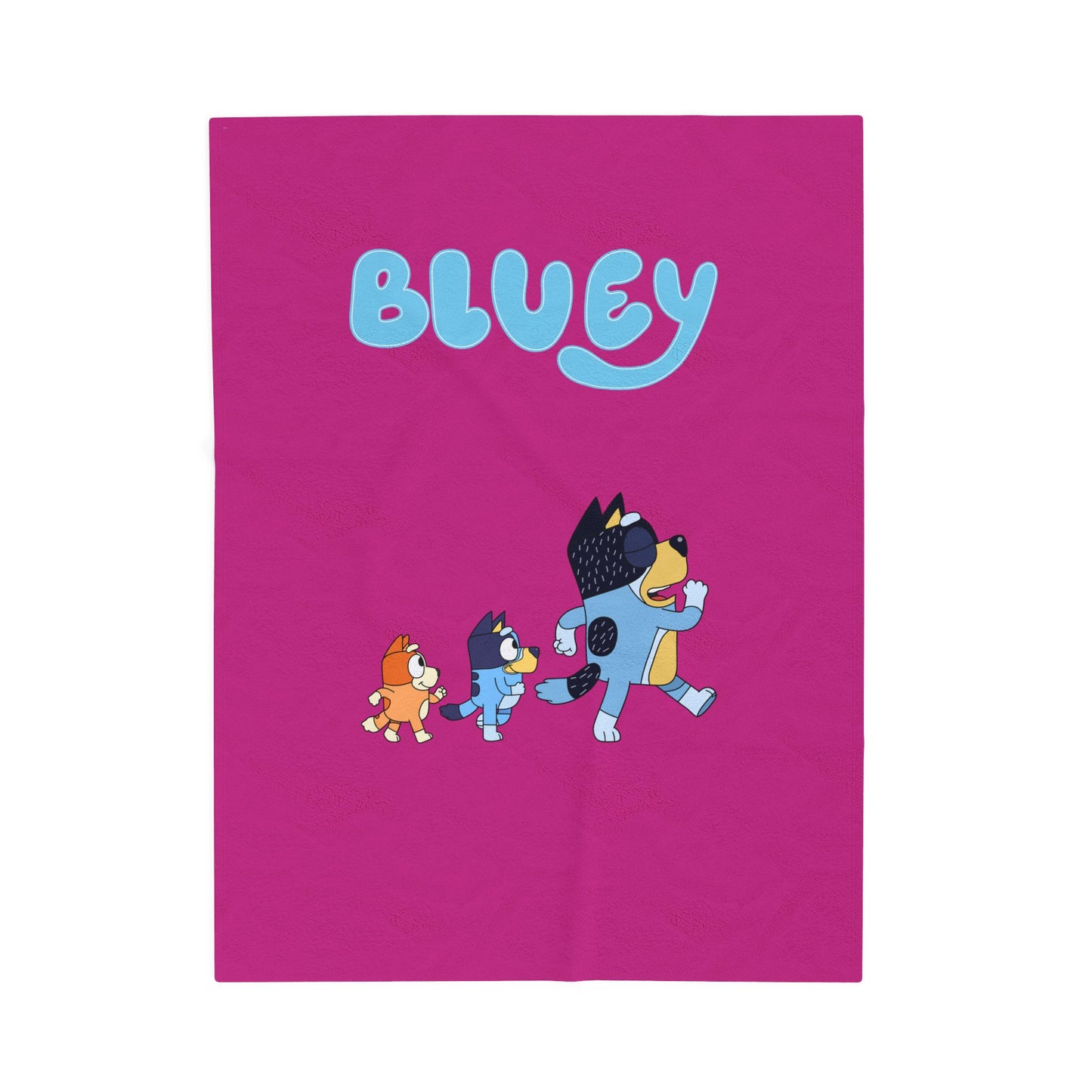 Princess Grace Bluey Velveteen Plush Blanket Cozy Kids Throw for Comfort and Playtime