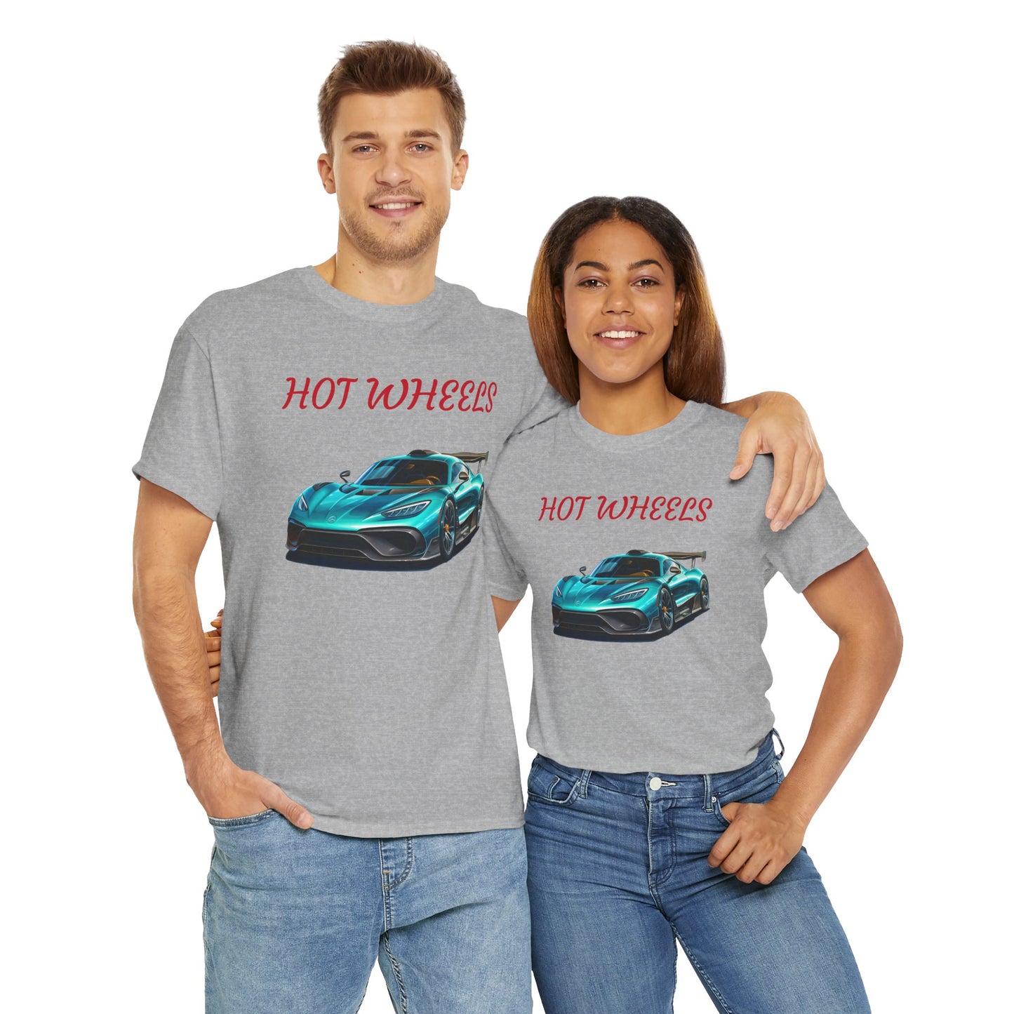 Princess Grace Hot Wheels Unisex Heavy Cotton Tee Cool Car Graphic T-Shirt for Automotive Enthusiasts